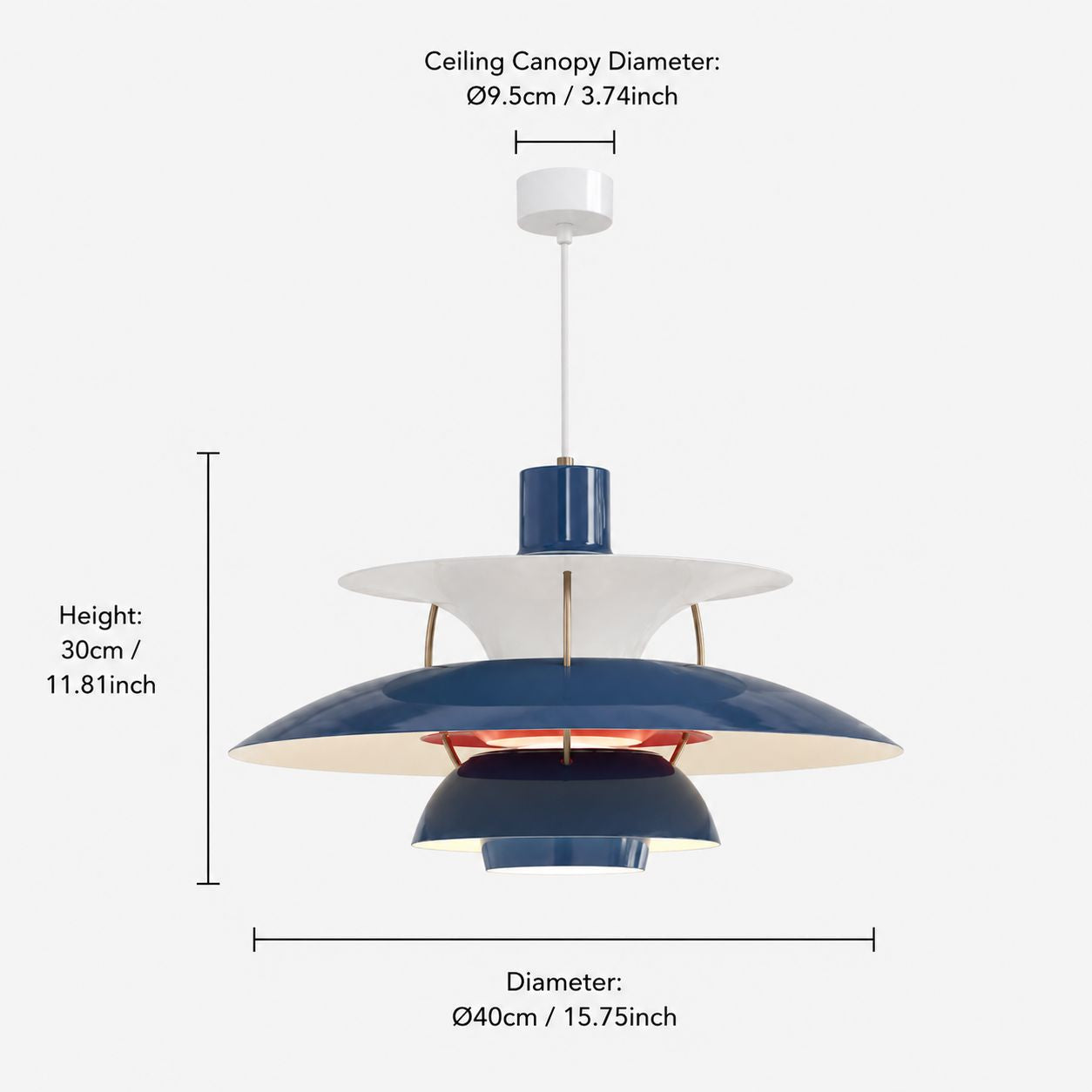 Blue Modern Minimalist Pendant Light Lightsin UK 