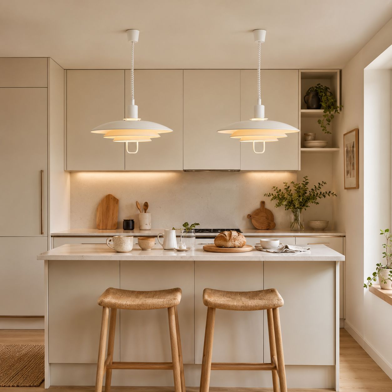 White Modern Minimalist Pendant Light Lightsin UK 