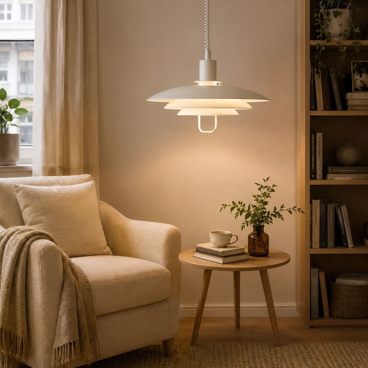 White Modern Minimalist Pendant Light Lightsin UK In Stock 