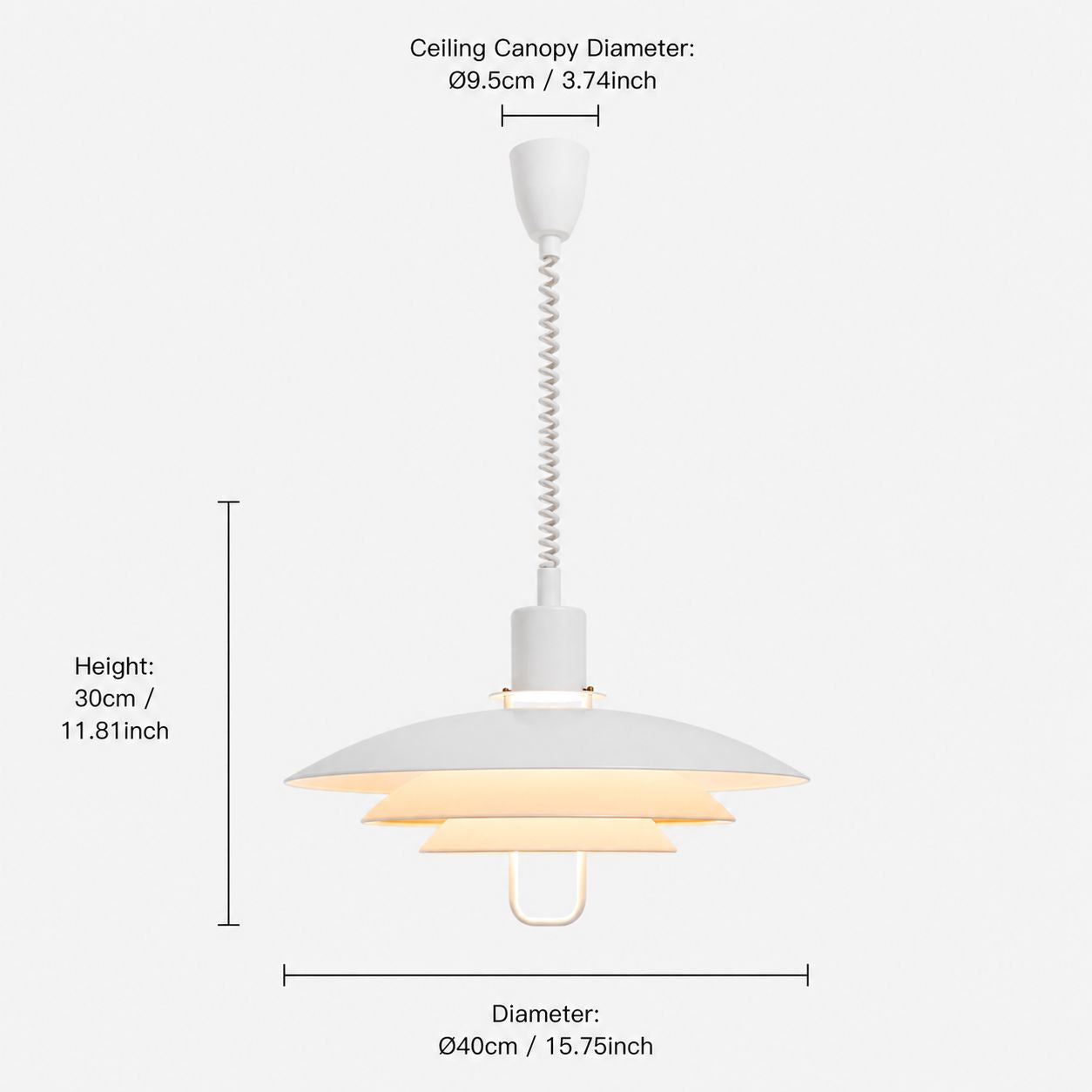 White Modern Minimalist Pendant Light Lightsin UK 