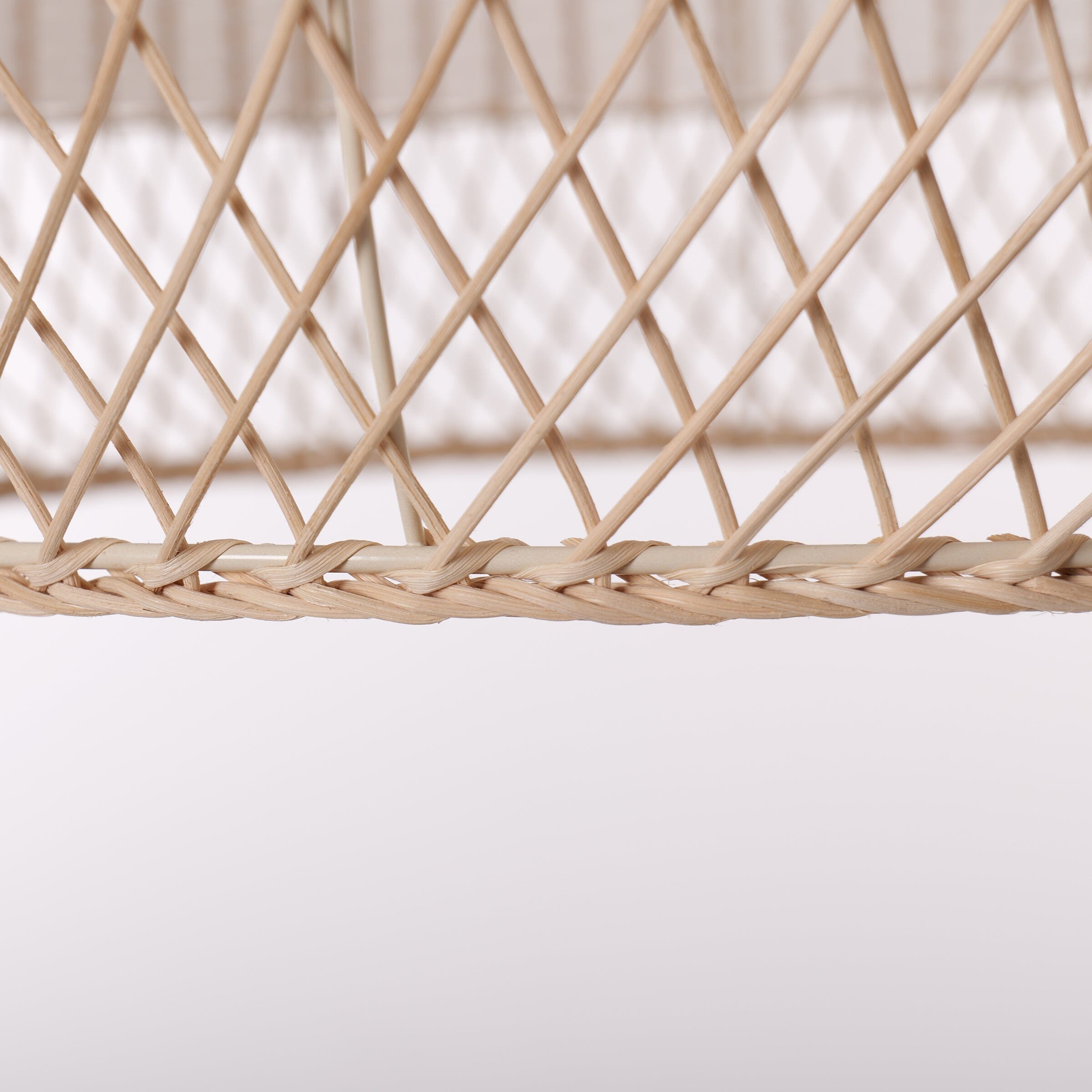 Dewlight-Handwoven Half White Rattan Pendant Light | Kitchen Island Pendant Lamp Lightsin UK 