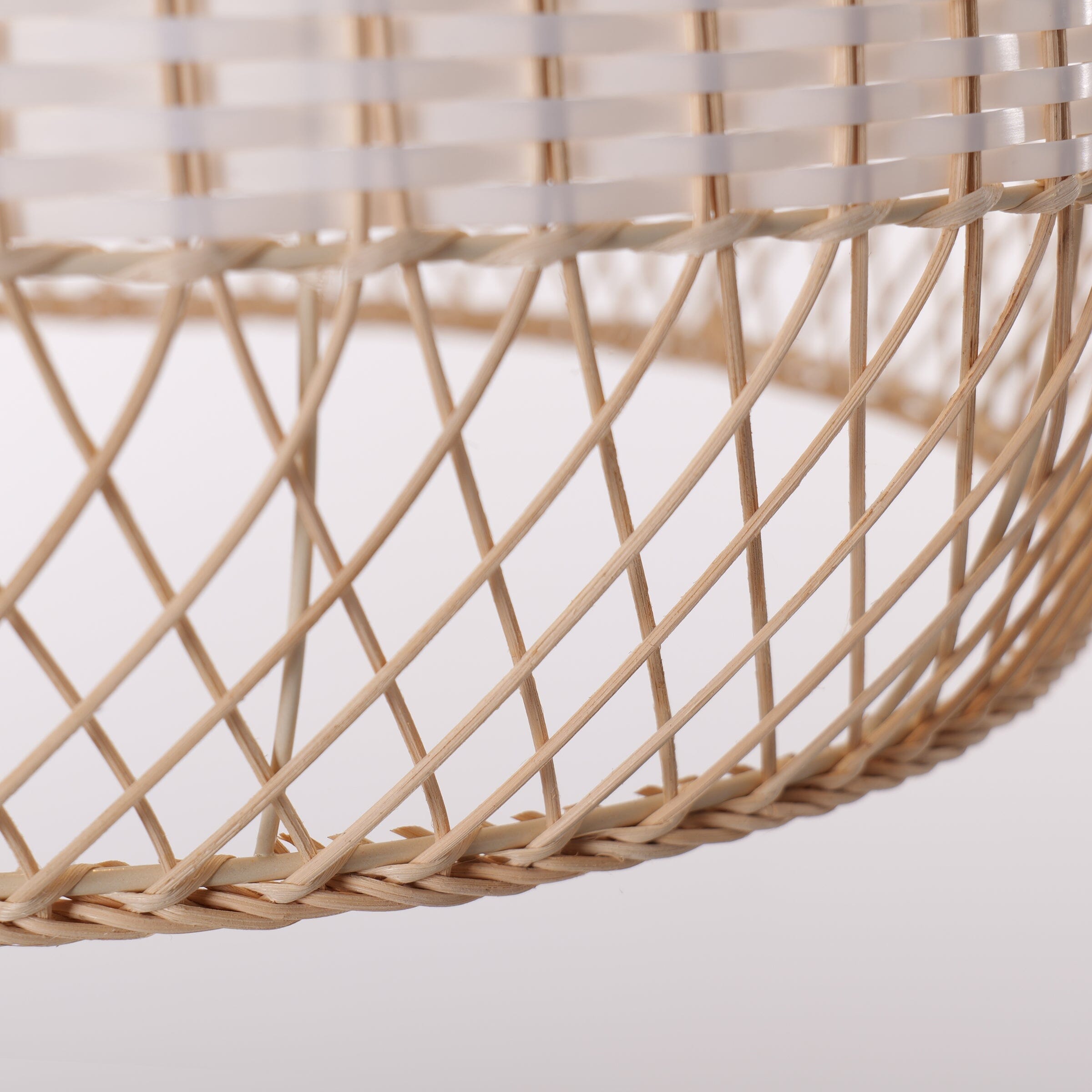 Dewlight-Handwoven Half White Rattan Pendant Light | Kitchen Island Pendant Lamp Lightsin UK 
