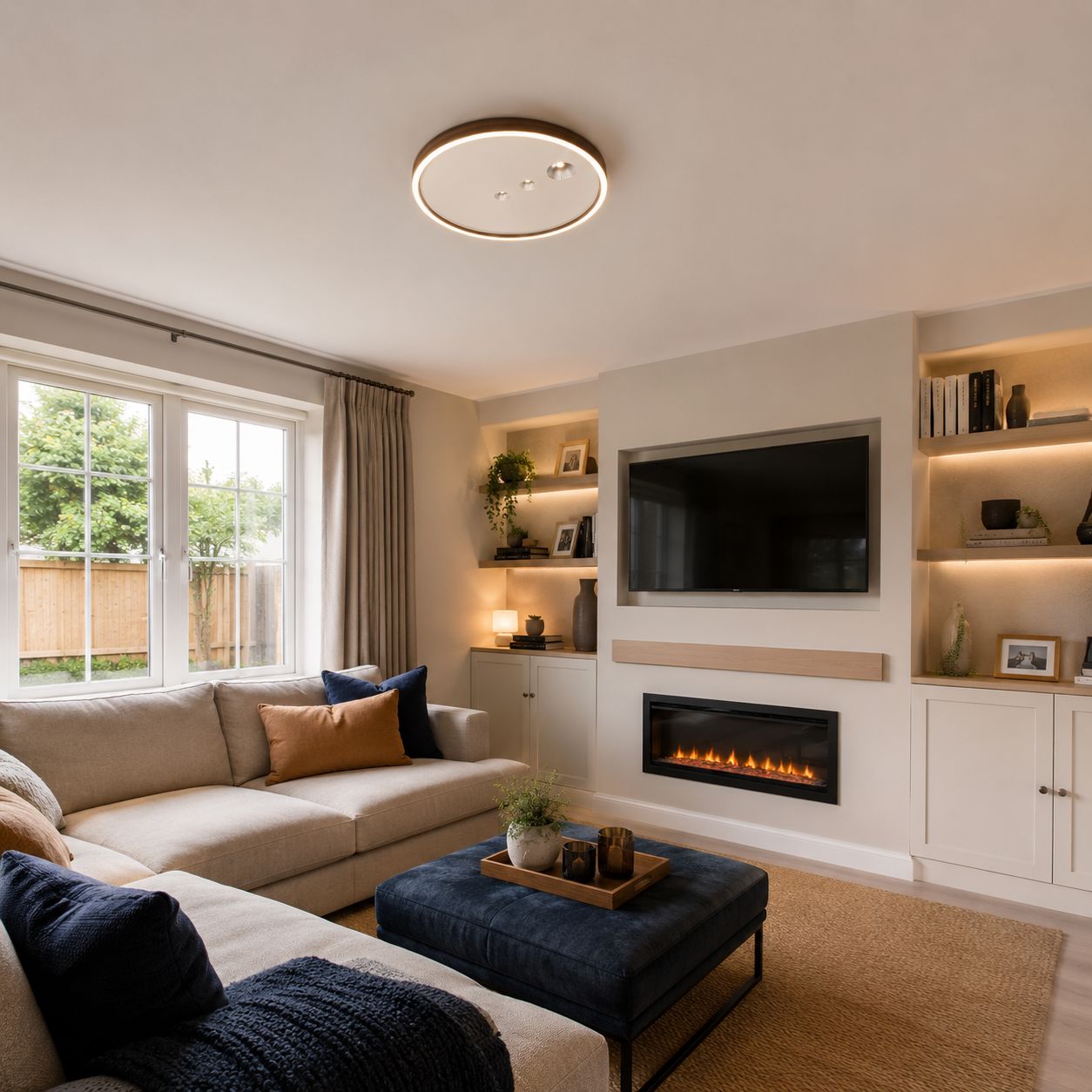 Modern 40cm Dimmable LED Ceiling Light Lightsin UK 