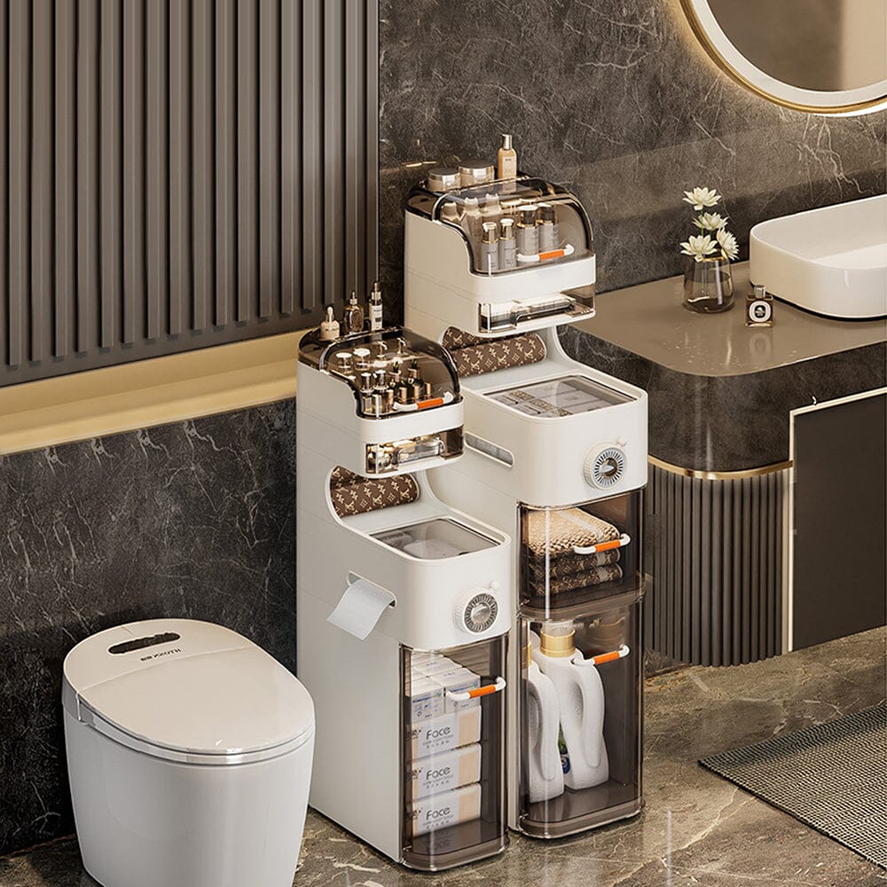 18cm 5-Tier Slim Plastic Storage Cabinet (18×37.5×95cm) Lightsin UK 