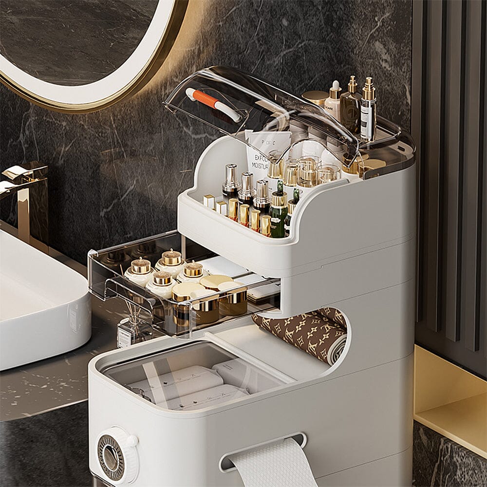 18cm 5-Tier Slim Plastic Storage Cabinet (18×37.5×95cm) Lightsin UK 