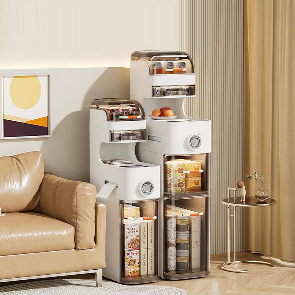 18cm 5-Tier Slim Plastic Storage Cabinet (18×37.5×95cm) Lightsin UK 