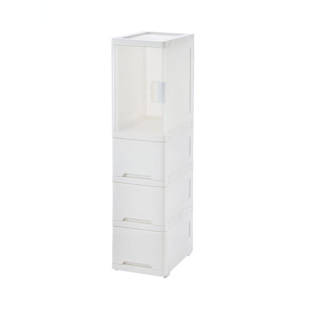4-Tier Drawer-Style Plastic Storage Cabinet (24×36×99cm) Lightsin UK 