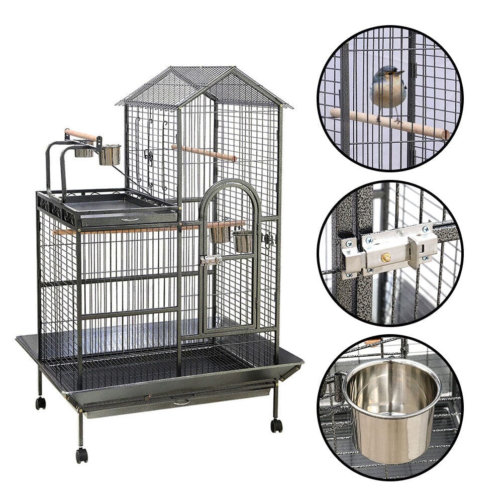 European-Style Luxury Large Metal Wire Bird Cage Living and Home 