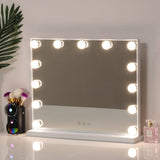52cm WFashion Vanity Hollywood Mirror with LED Light & Touch Dimmable Bulb LED Make Up Mirrors Living and Home 62cm * 52cm 