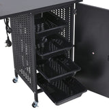 Complete Manicure Table Black 4 Trays & Lamp With Dust Collector Dressing Tables Living and Home 