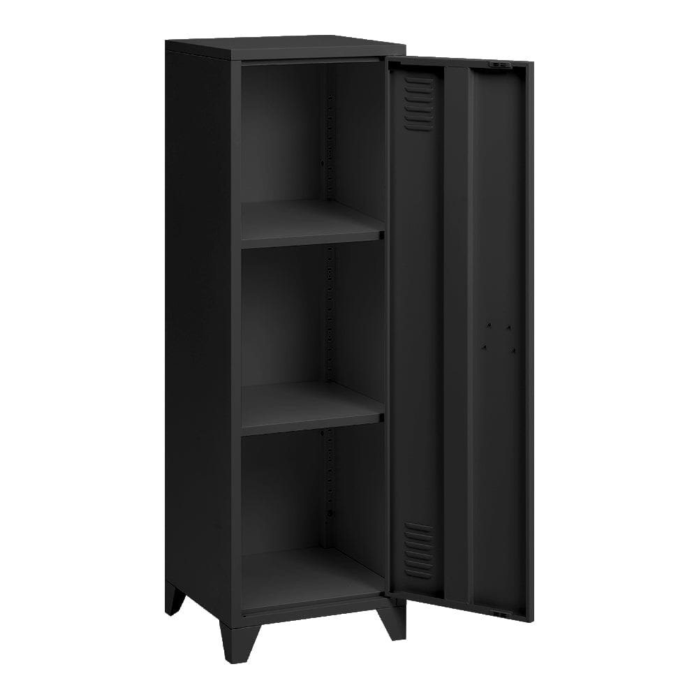 128cm H Black Metal Tall Storage Filing Cabinet for Office Cabinets Living and Home 