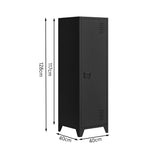 128cm H Black Metal Tall Storage Filing Cabinet for Office Cabinets Living and Home 