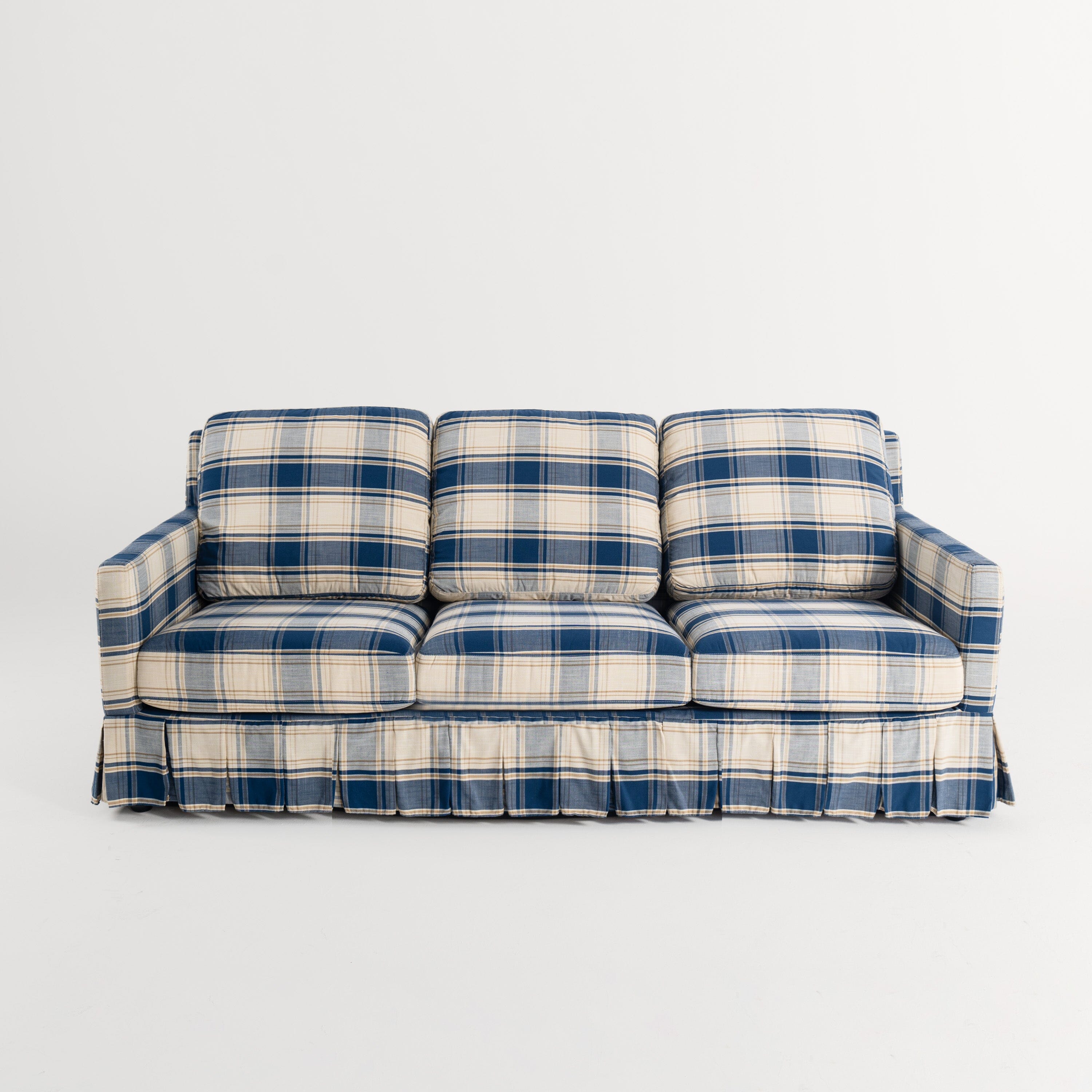 Cottonfy Minimalist Stylish Detachable Striped and Checkered Pattern Sofa Cottonfy UK Checkered Dark Blue (Pre-Order) 