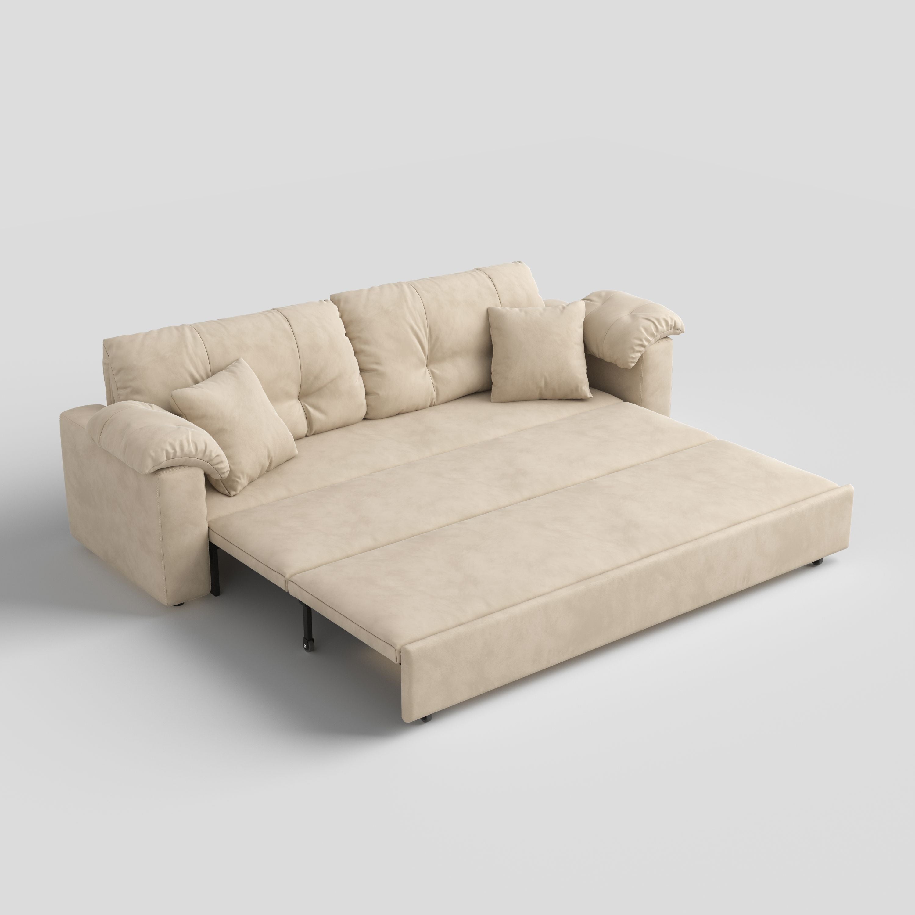 Multifunctional Sleeper Pull Out 2 Seater Sofa Bed with Storage Space Cottonfy UK 