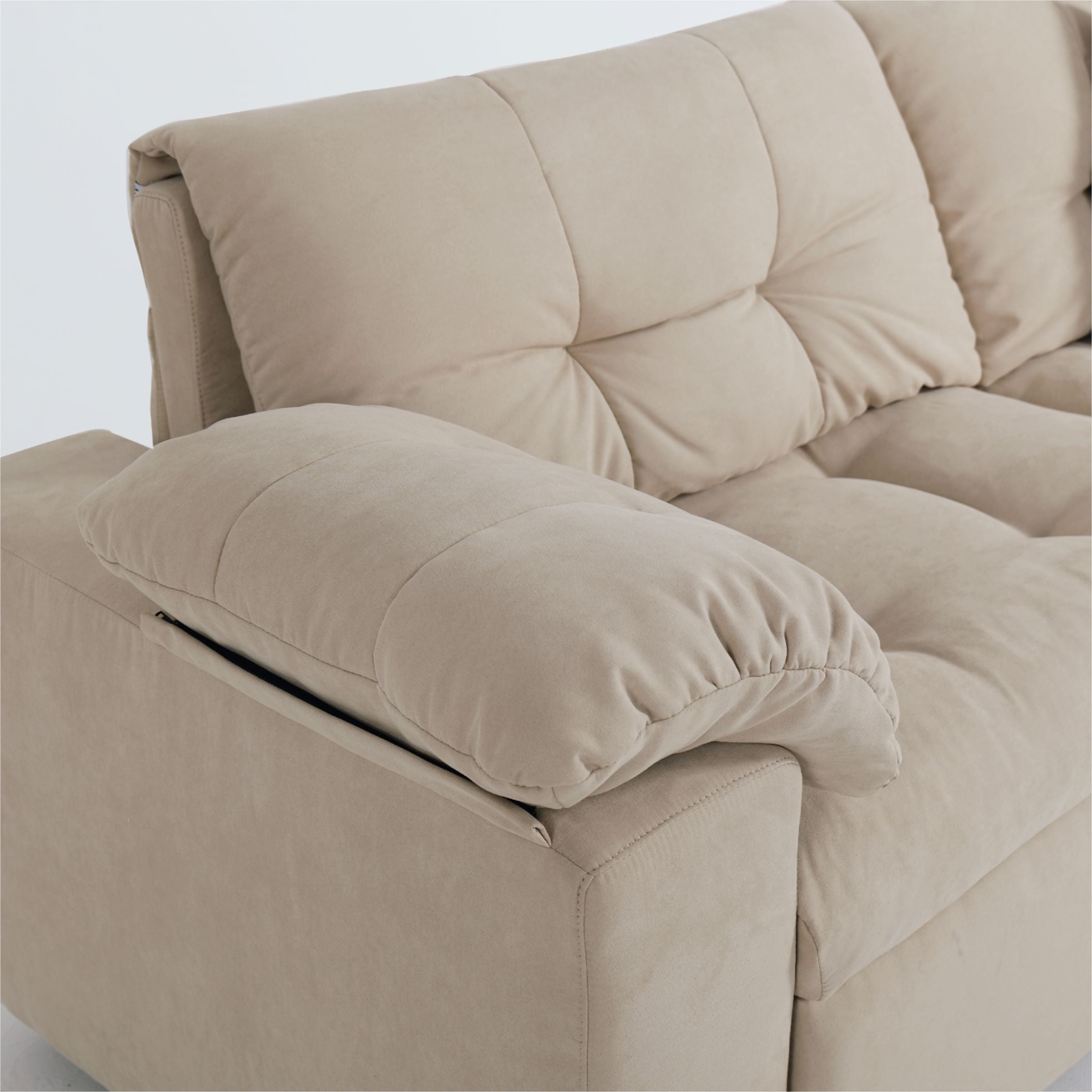 Multifunctional Sleeper Pull Out 2 Seater Sofa Bed with Storage Space Cottonfy UK 