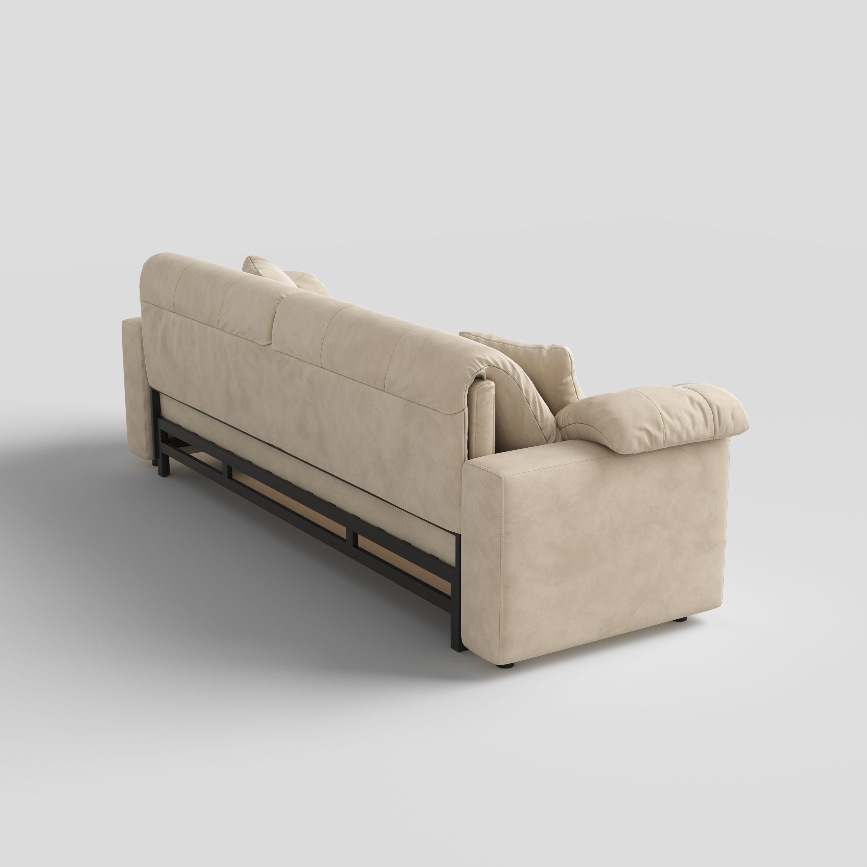 Multifunctional Sleeper Pull Out 2 Seater Sofa Bed with Storage Space Cottonfy UK 