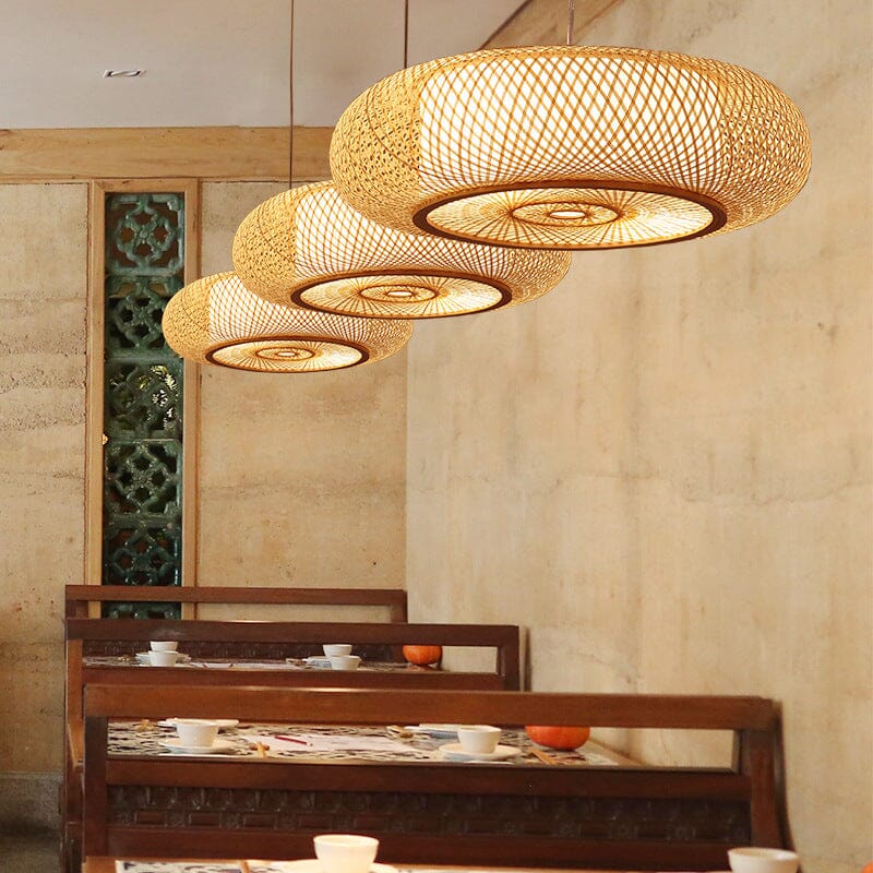 Lightsin Traditional Handcrafted Bamboo Woven Hanging Pendant Lights Lightsin UK 