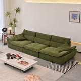 Cottonfy Adjustable Backrest Sailboat Corduroy Sofa Green Cottonfy UK 