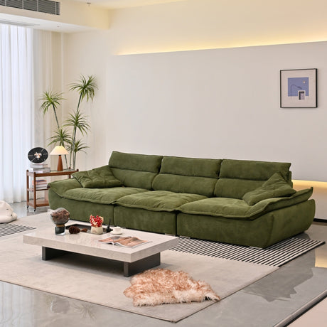 Cottonfy Adjustable Backrest Sailboat Corduroy Sofa Green Cottonfy UK 