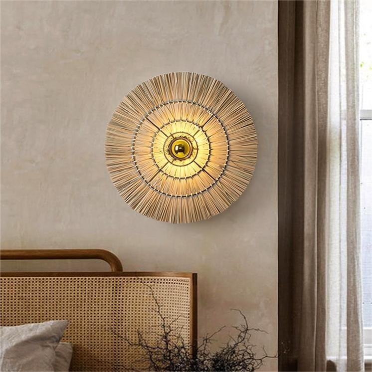 ‍Lightsin Wabi-Sabi Vintage Woven Grass Bedside Wall Lamp (100% off) Lightsin UK 
