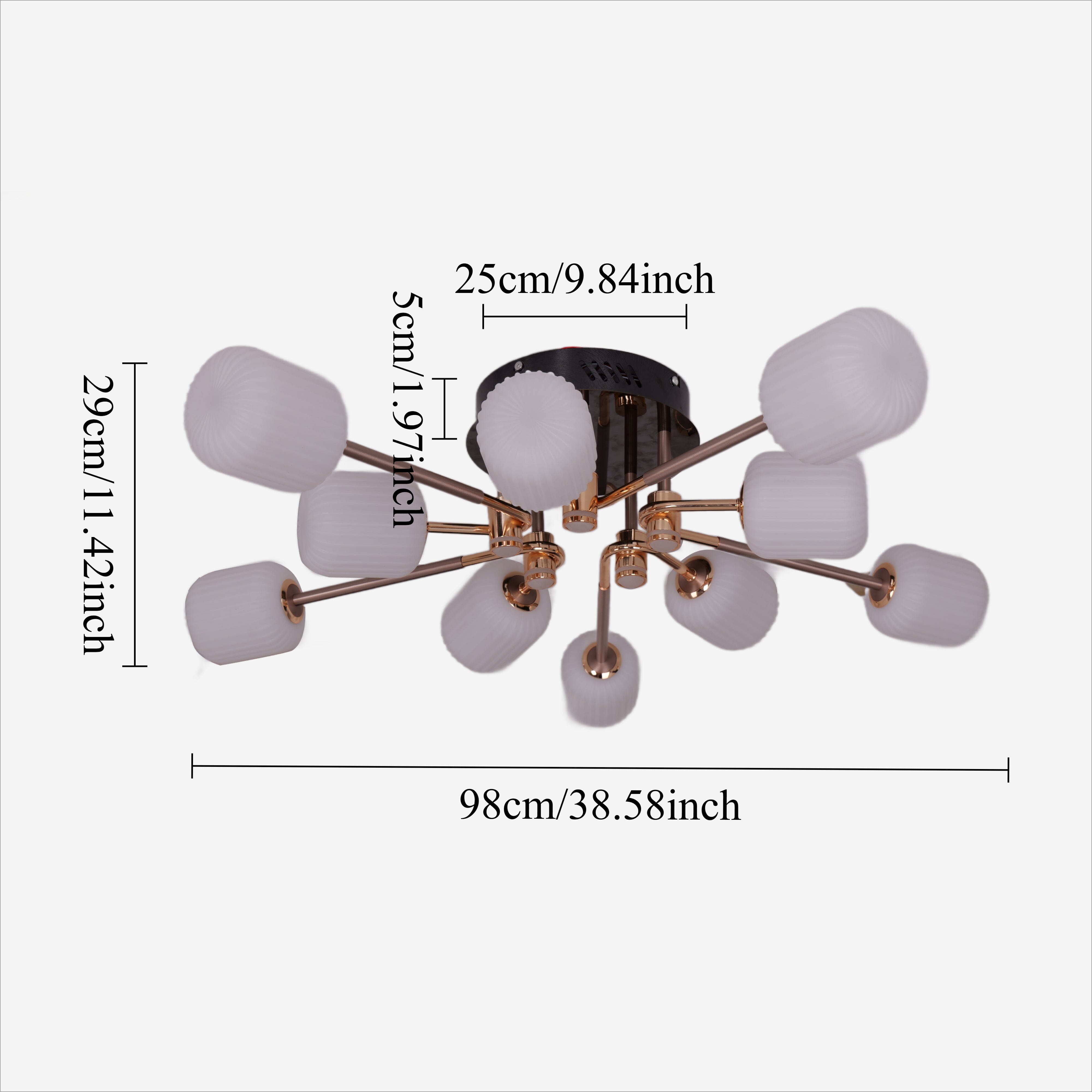 Lightsin Modern LED Tri-Color Changing Iron and Acrylic Ceiling Light Lightsin UK 