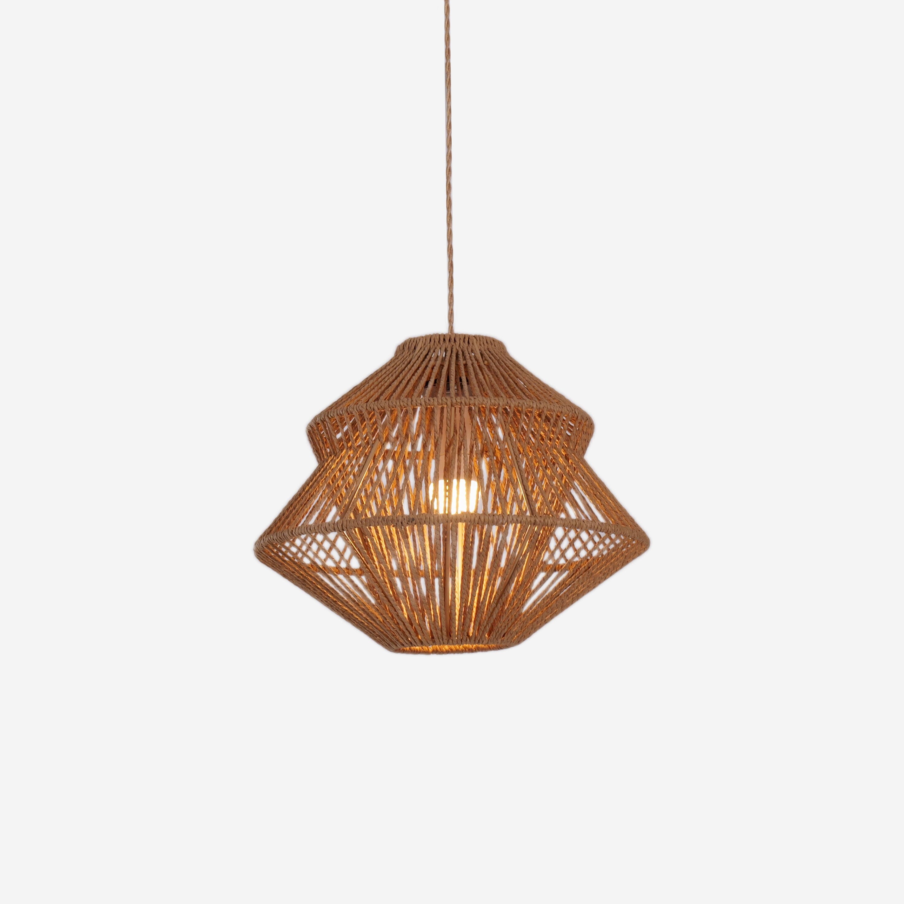 Lightsin Rustic Paper Rope Iron Pendant Light Lightsin UK 
