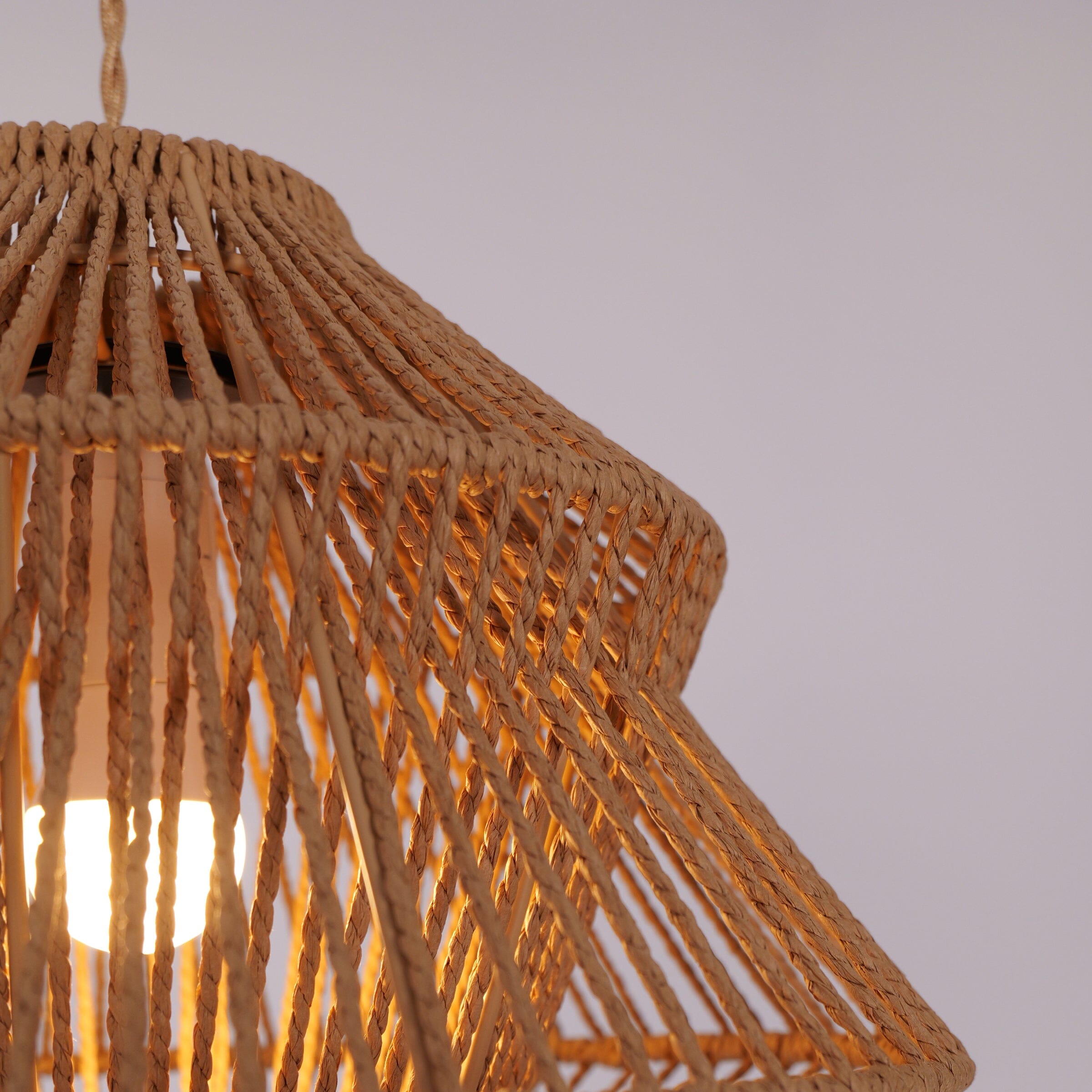 Lightsin Rustic Paper Rope Iron Pendant Light Lightsin UK 