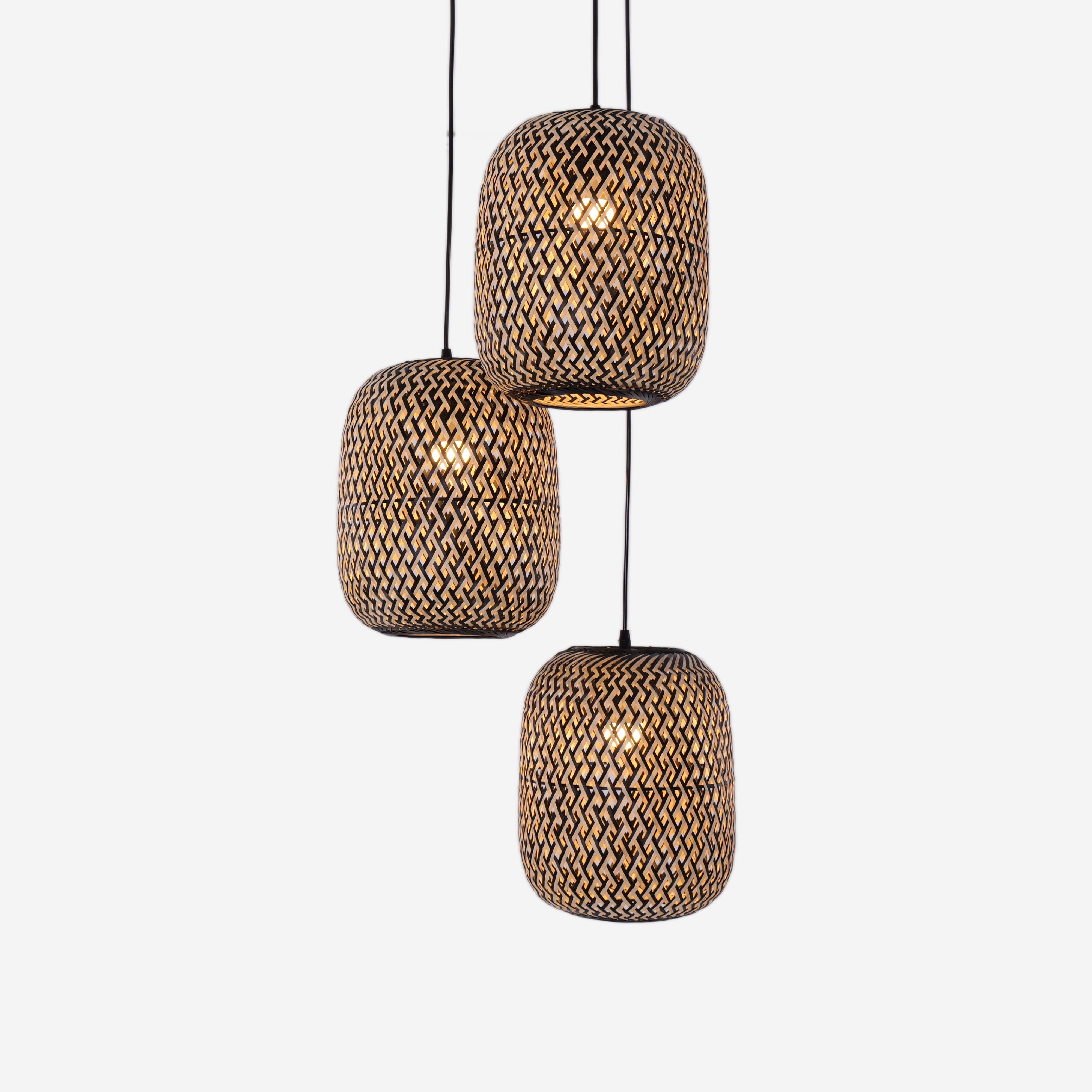 Lightsin Modern Creative Bamboo Handcrafted 3-Light Pendant Light Lightsin UK 