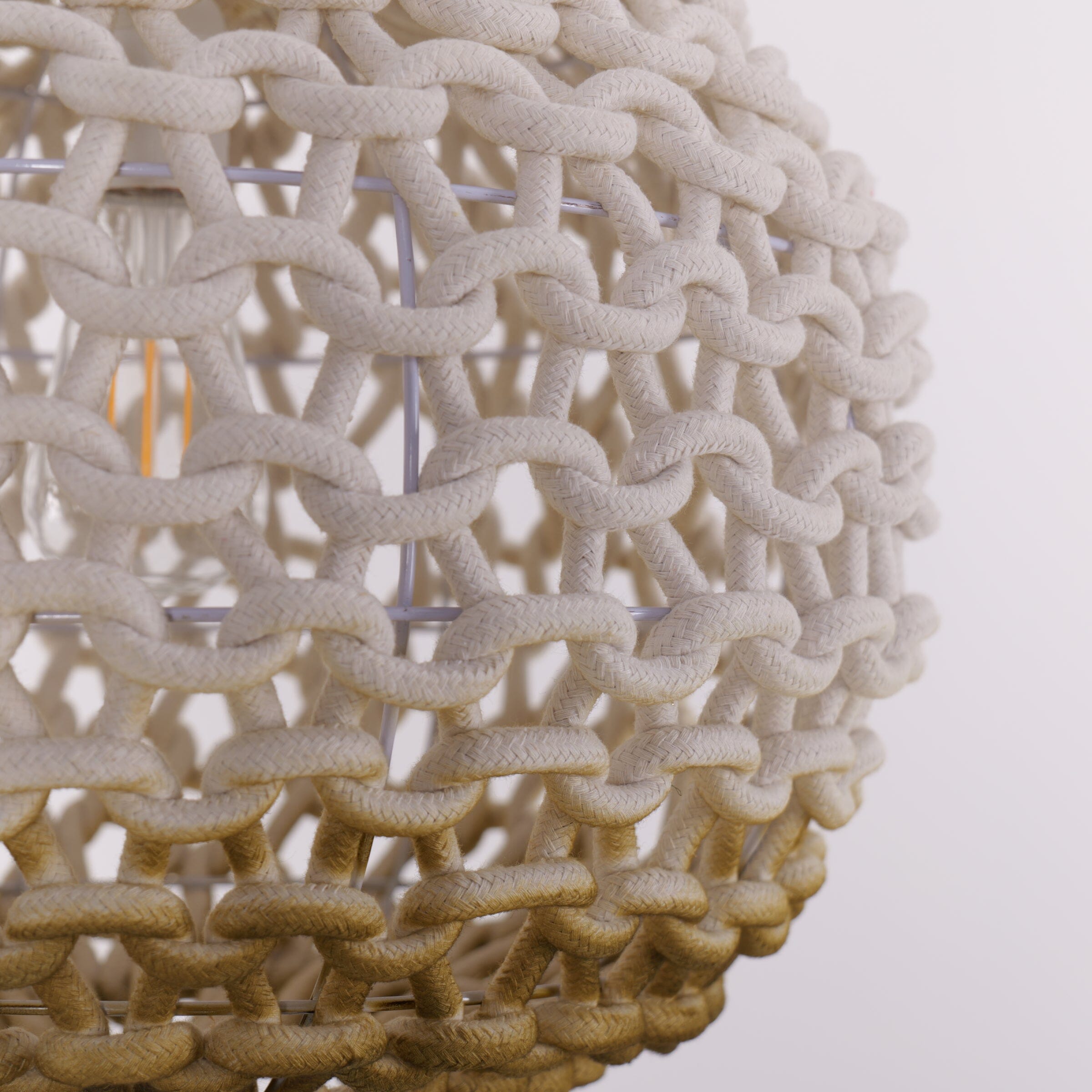 Lightsin Artisanal Globe-Shaped Cotton Rope Pendant Light for Natural Elegance Lightsin UK 