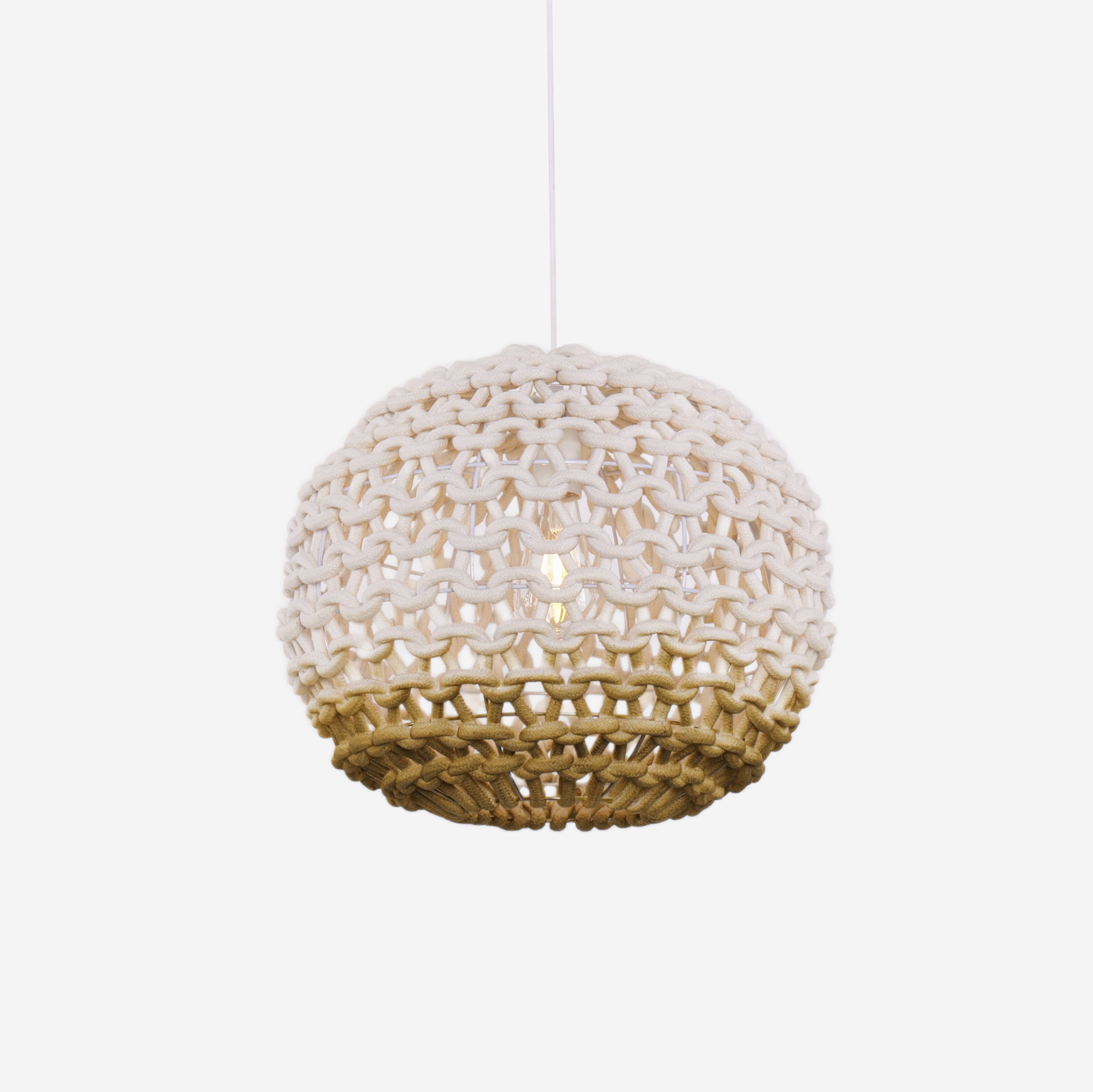 Lightsin Artisanal Globe-Shaped Cotton Rope Pendant Light for Natural Elegance Lightsin UK 