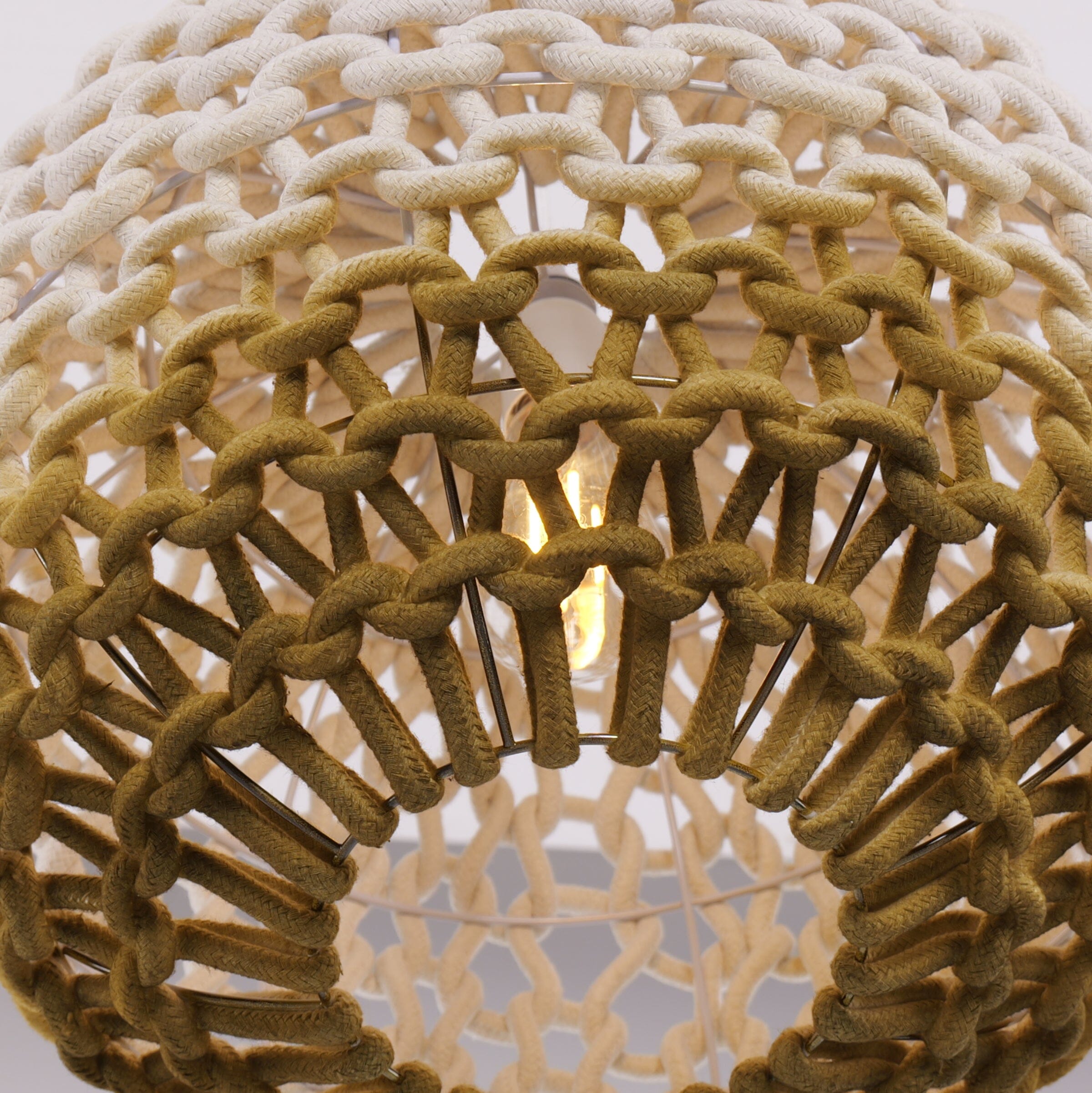 Lightsin Artisanal Globe-Shaped Cotton Rope Pendant Light for Natural Elegance Lightsin UK 
