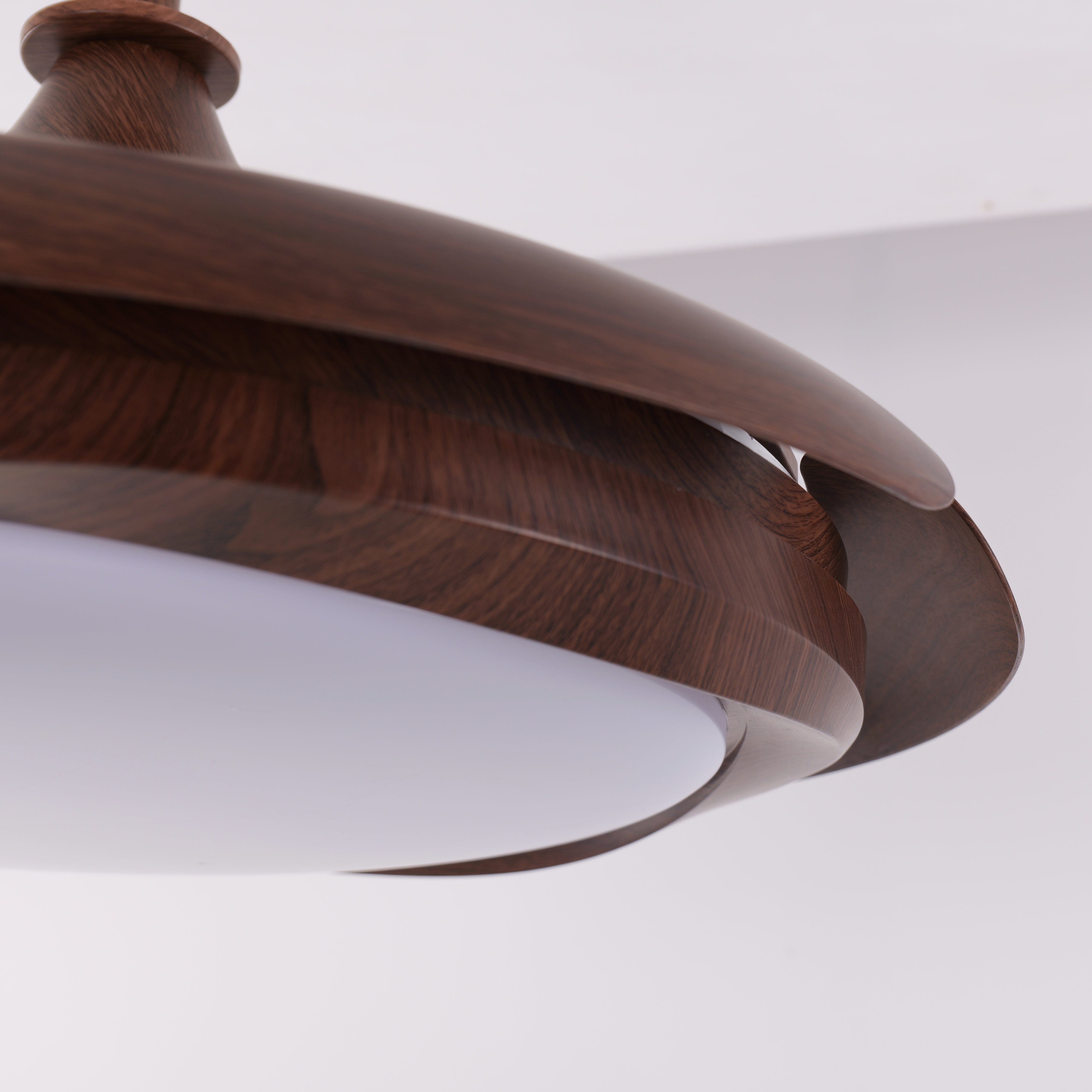 Lightsin Ceiling Fan with Light Copper Halo and Sleek Acrylic Design Lightsin UK 