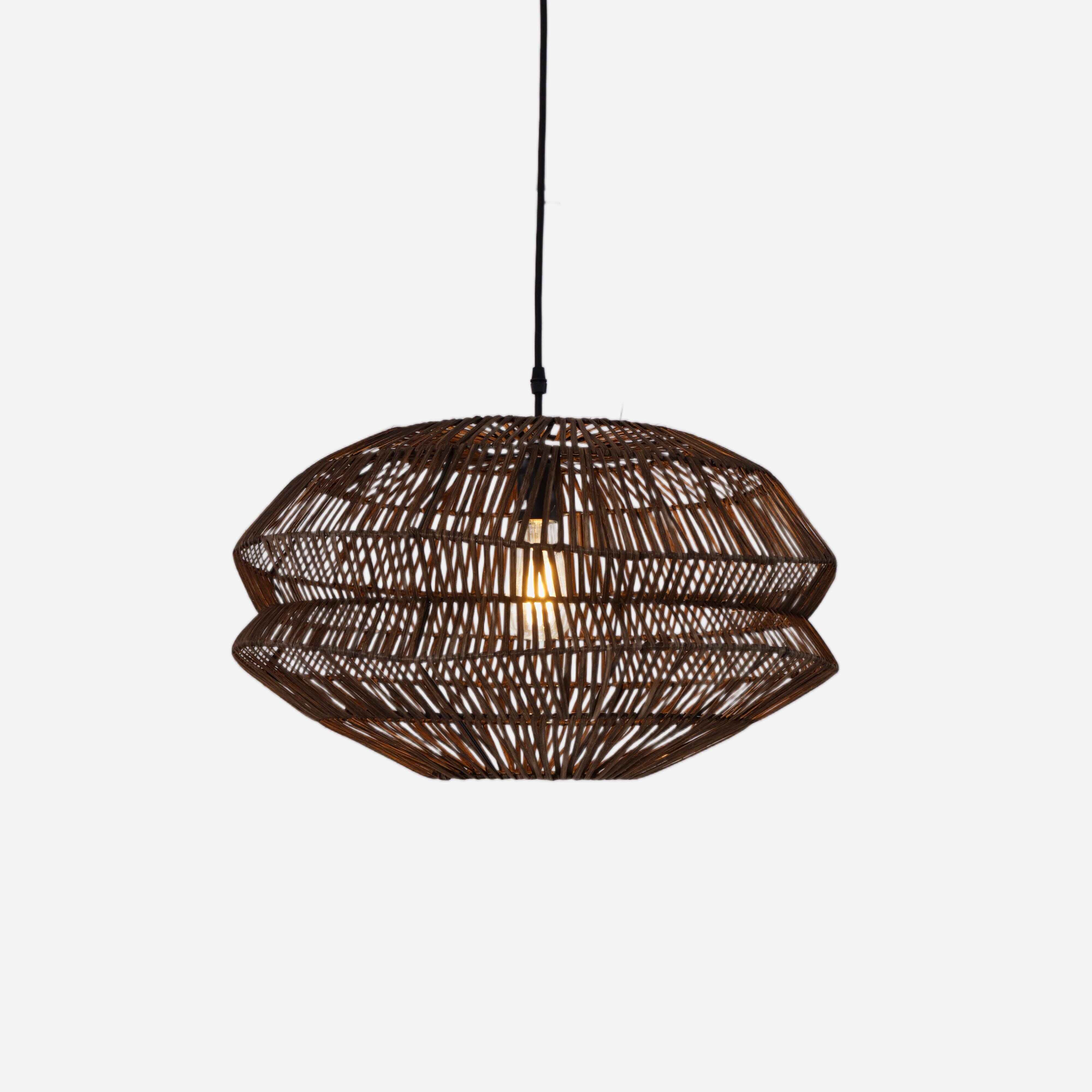 Lightsin Eco-Friendly Handwoven Rustic Farmhouse Rattan Pendant Light Lightsin UK 