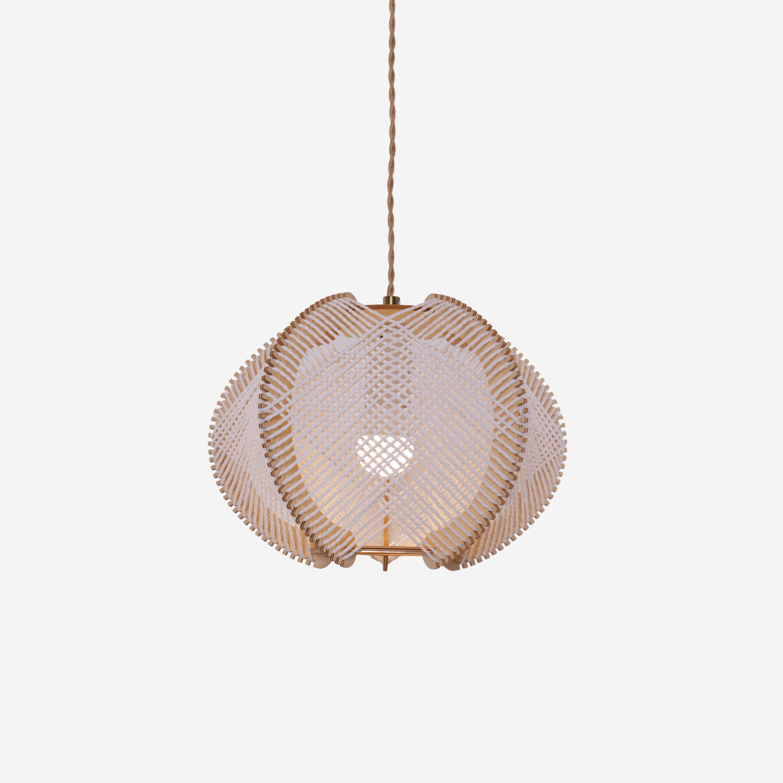 Lightsin Rustic Elegance with Paper Rope and Wood Pendant Light Lightsin UK 