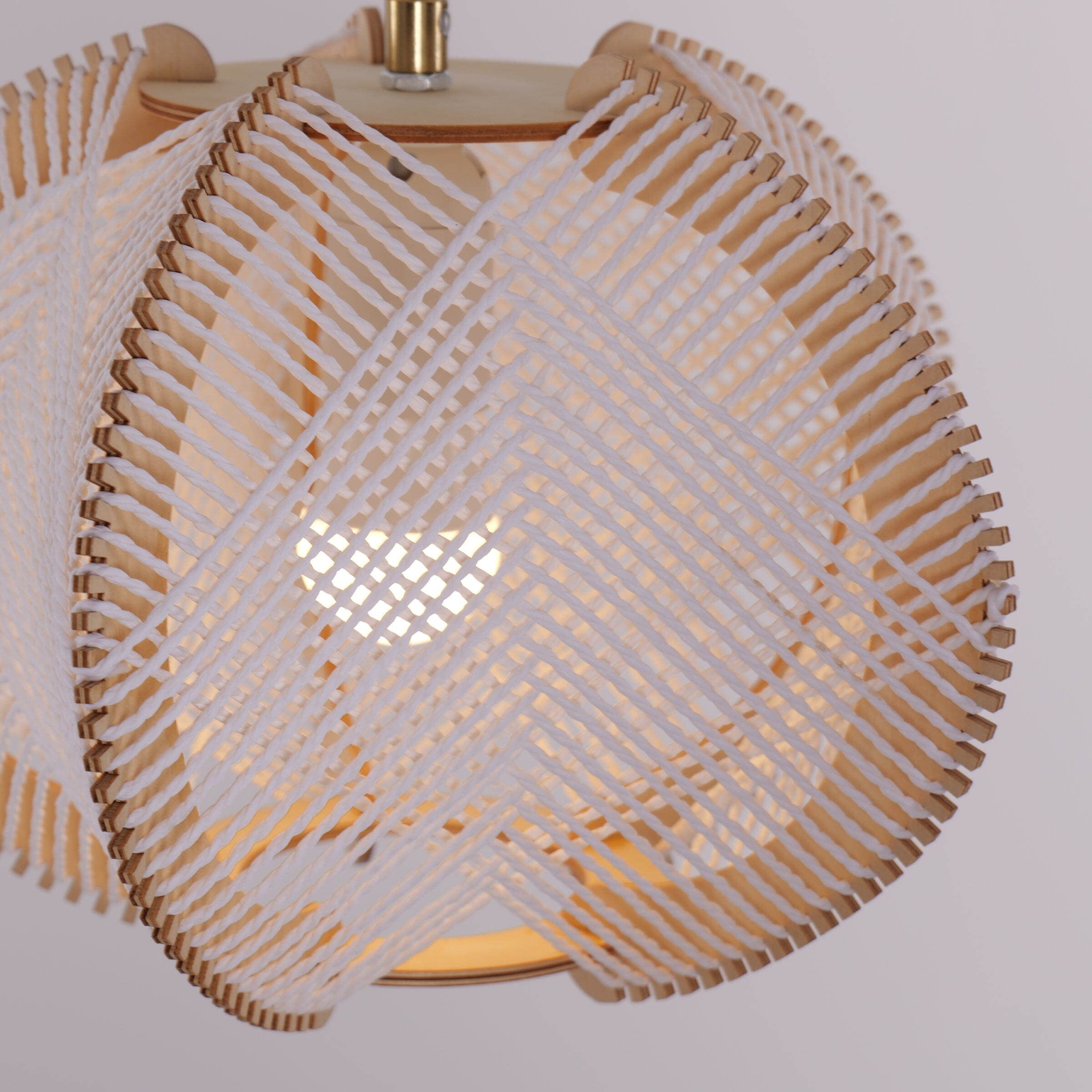 Lightsin Rustic Elegance with Paper Rope and Wood Pendant Light Lightsin UK 