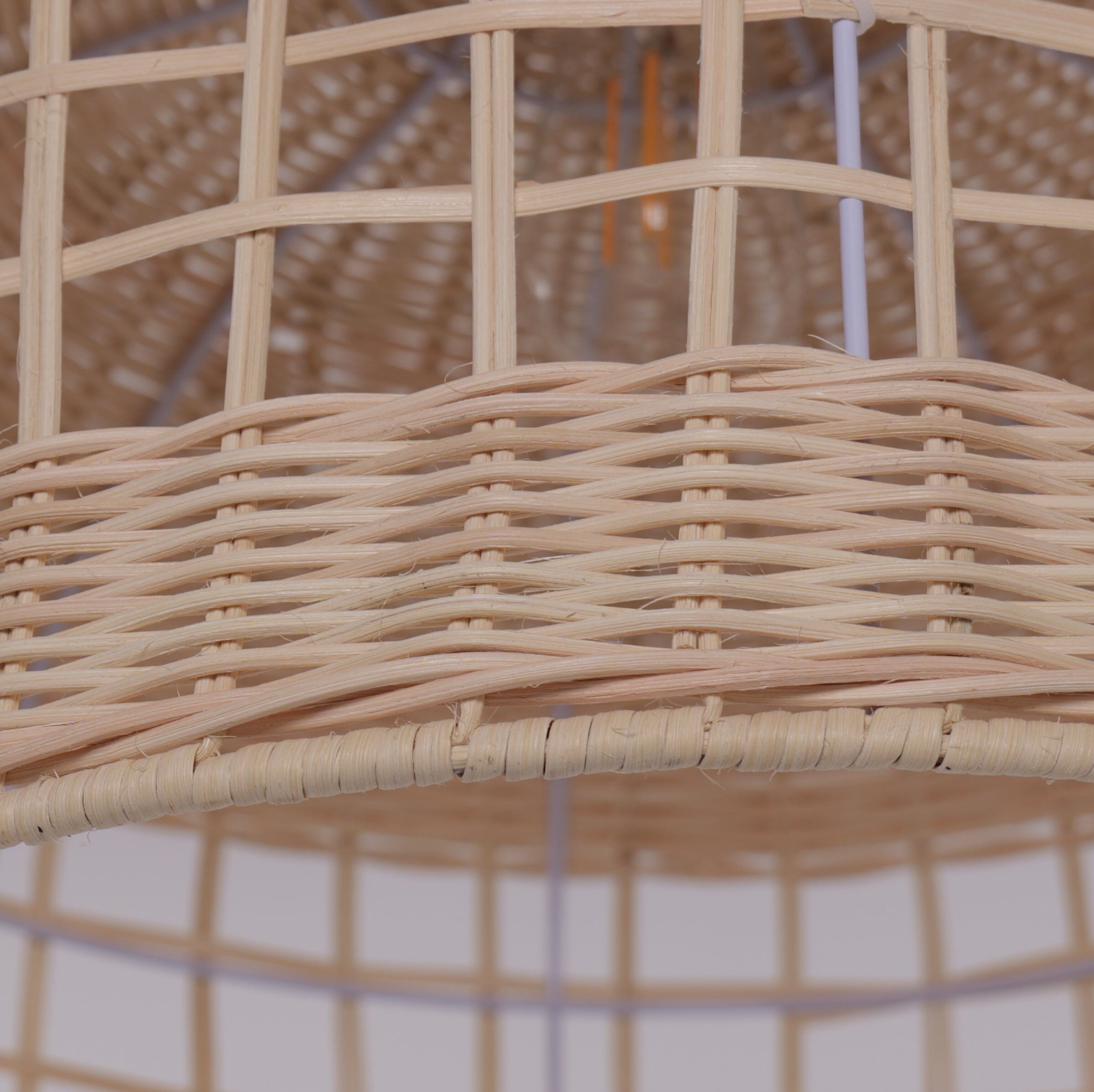 Lightsin Elegant Openwork Rattan Pendant Light with Lattice-Cut Design Lightsin UK 