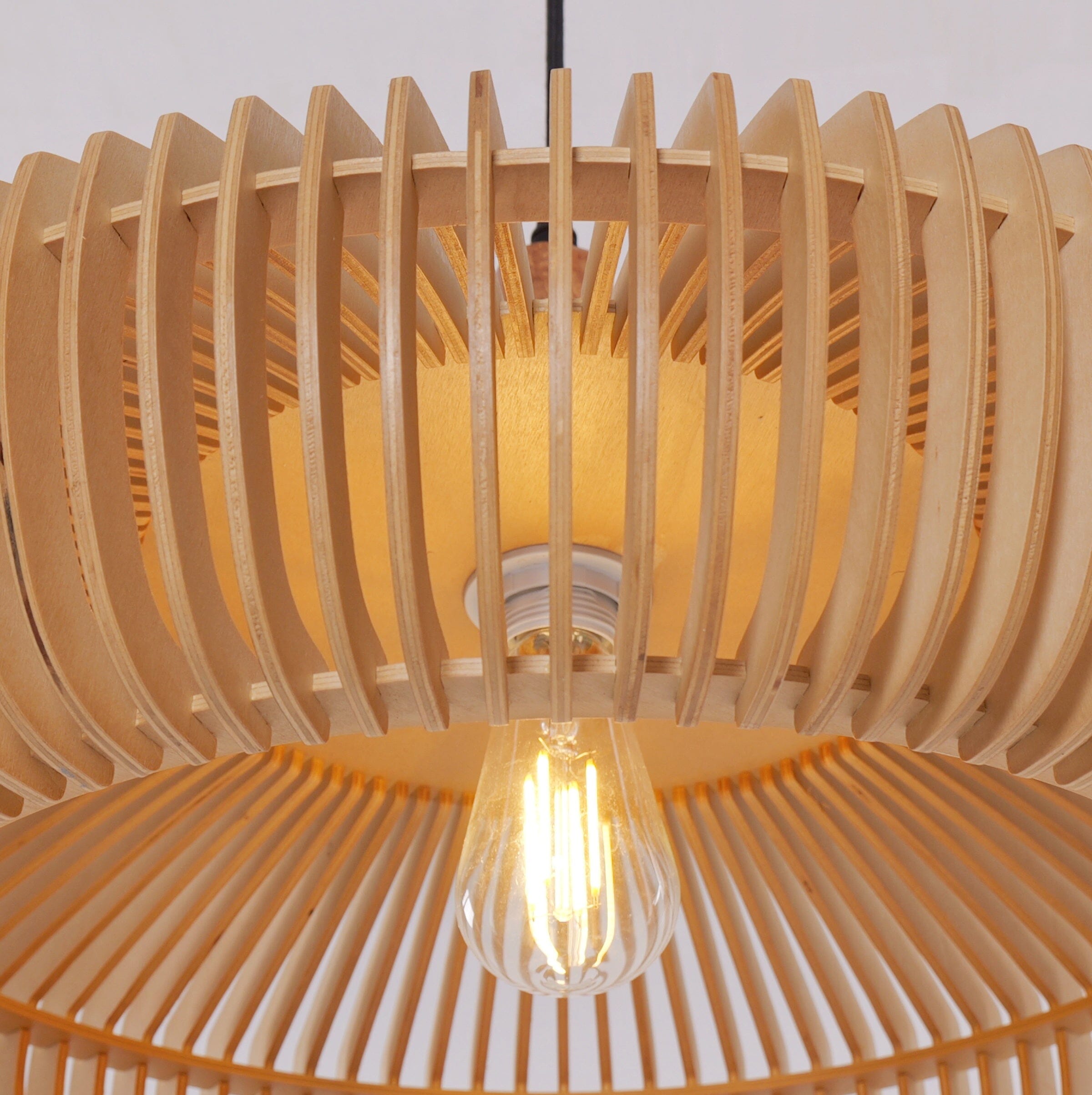 Shadome-Lightsin Handcrafted Wooden Kitchen Pendant Light Fixtures Lightsin UK 