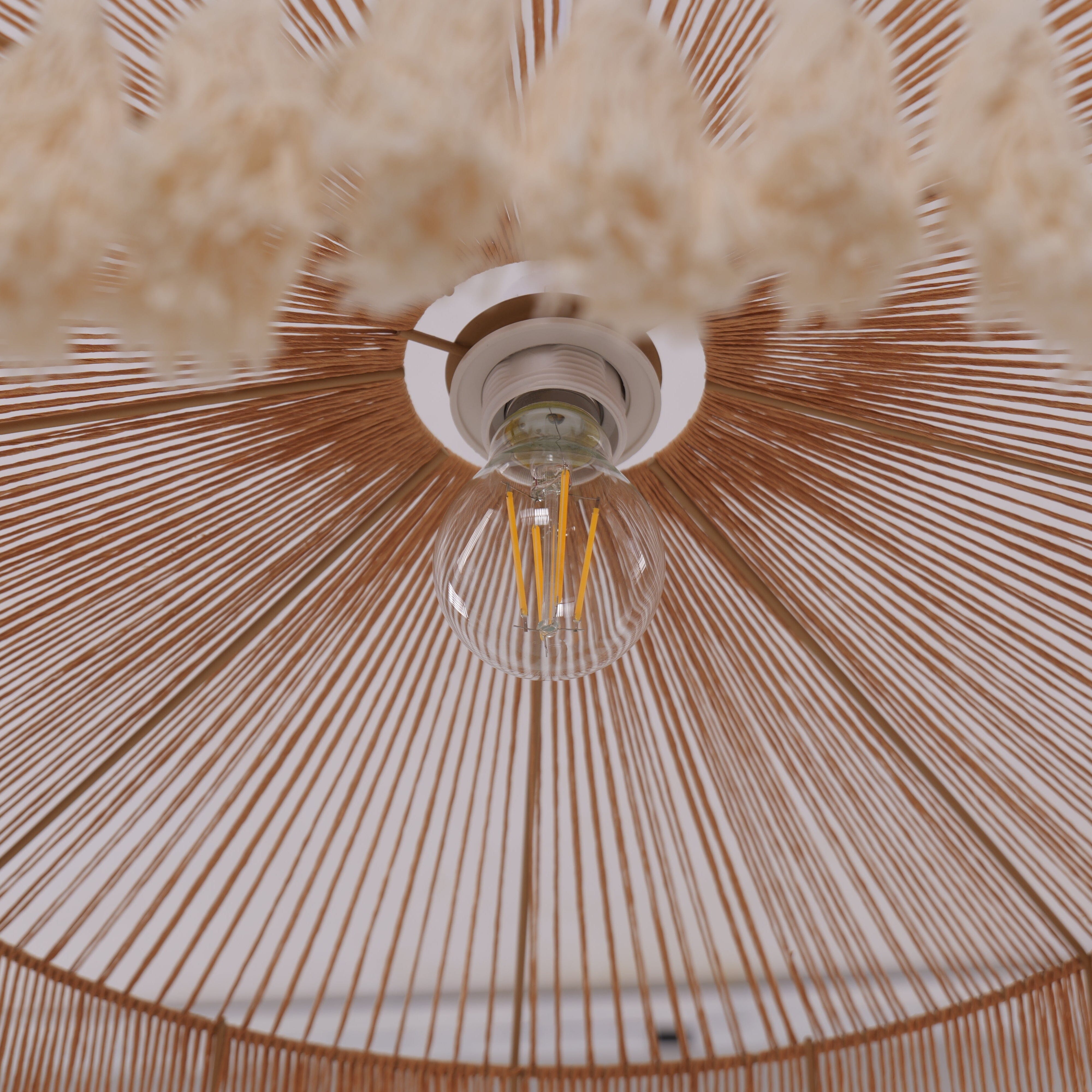 Lightsin Tassel Breeze Woven Pendant Light for Boho Charm and Warmth Lightsin UK 