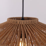 Lightsin Khaki Handwoven Paper Rope Pendant Light with Iron Frame Lightsin UK 