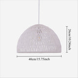 Lightsin Eco-Friendly White Handwoven Paper Rope Pendant Light Lightsin UK 