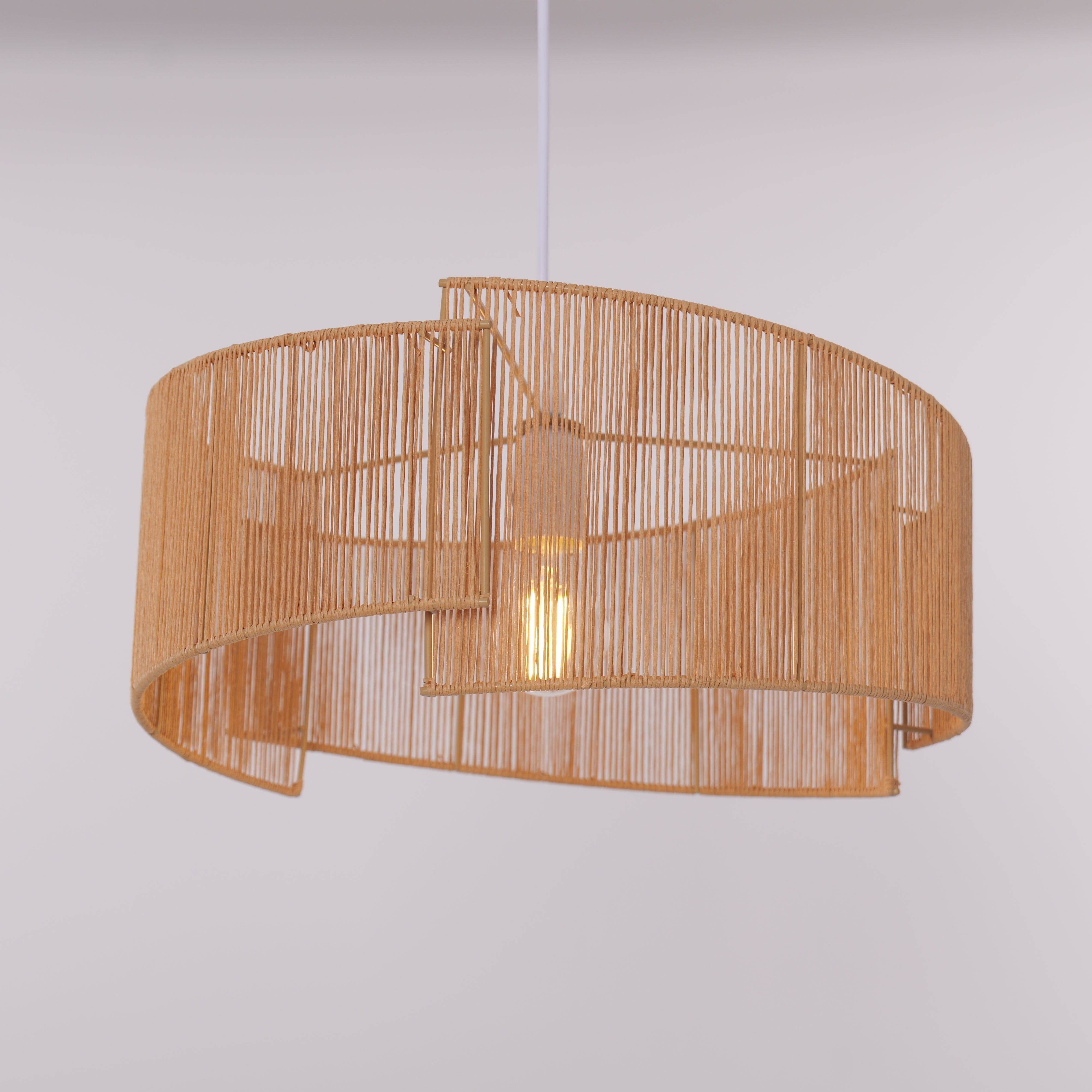 Twist Handwoven Paper Rope Pendant Light for Cozy Living Spaces Lightsin UK 
