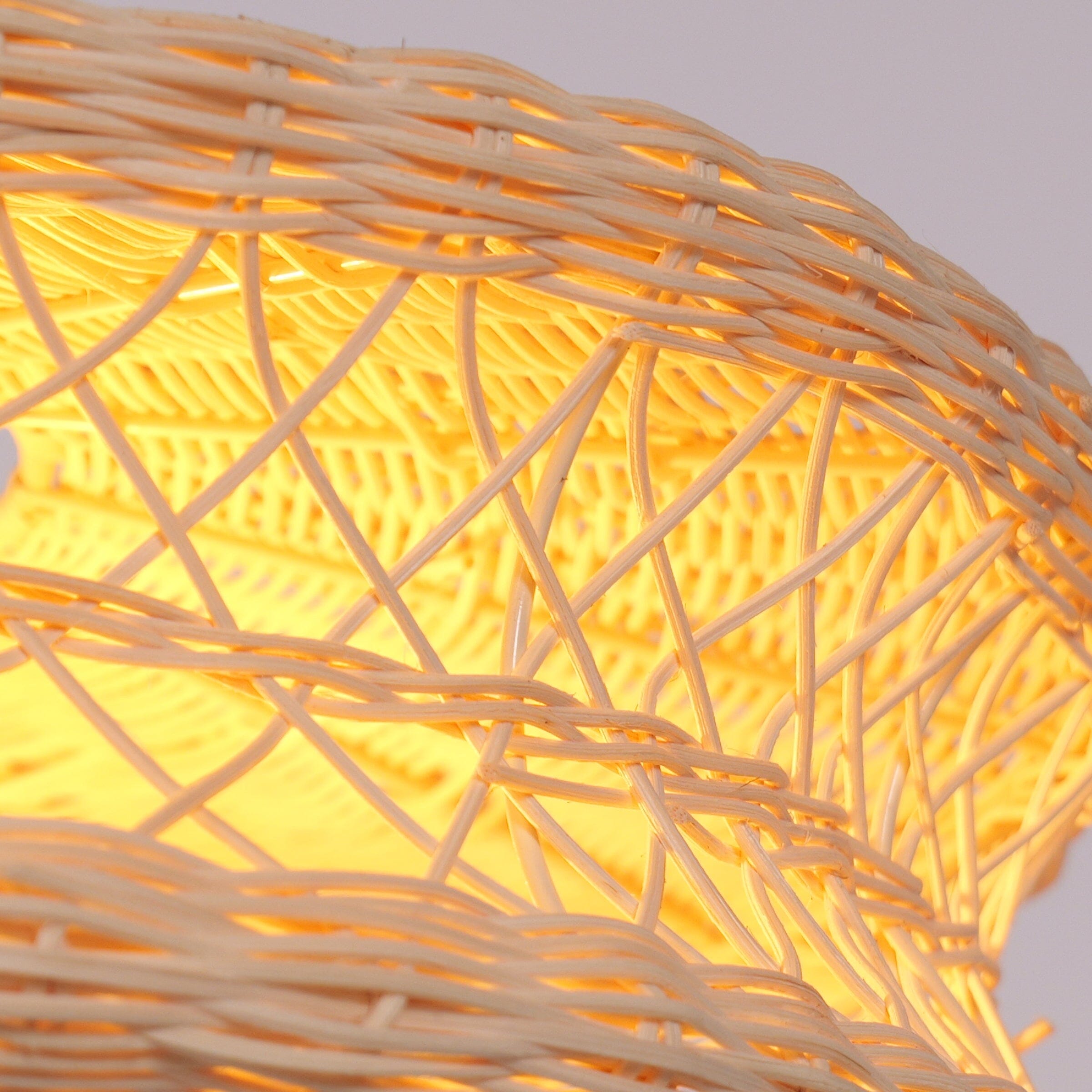 Lightsin Bohemian Wicker Hanging Lamp with Layered Woven Structure Lightsin UK 