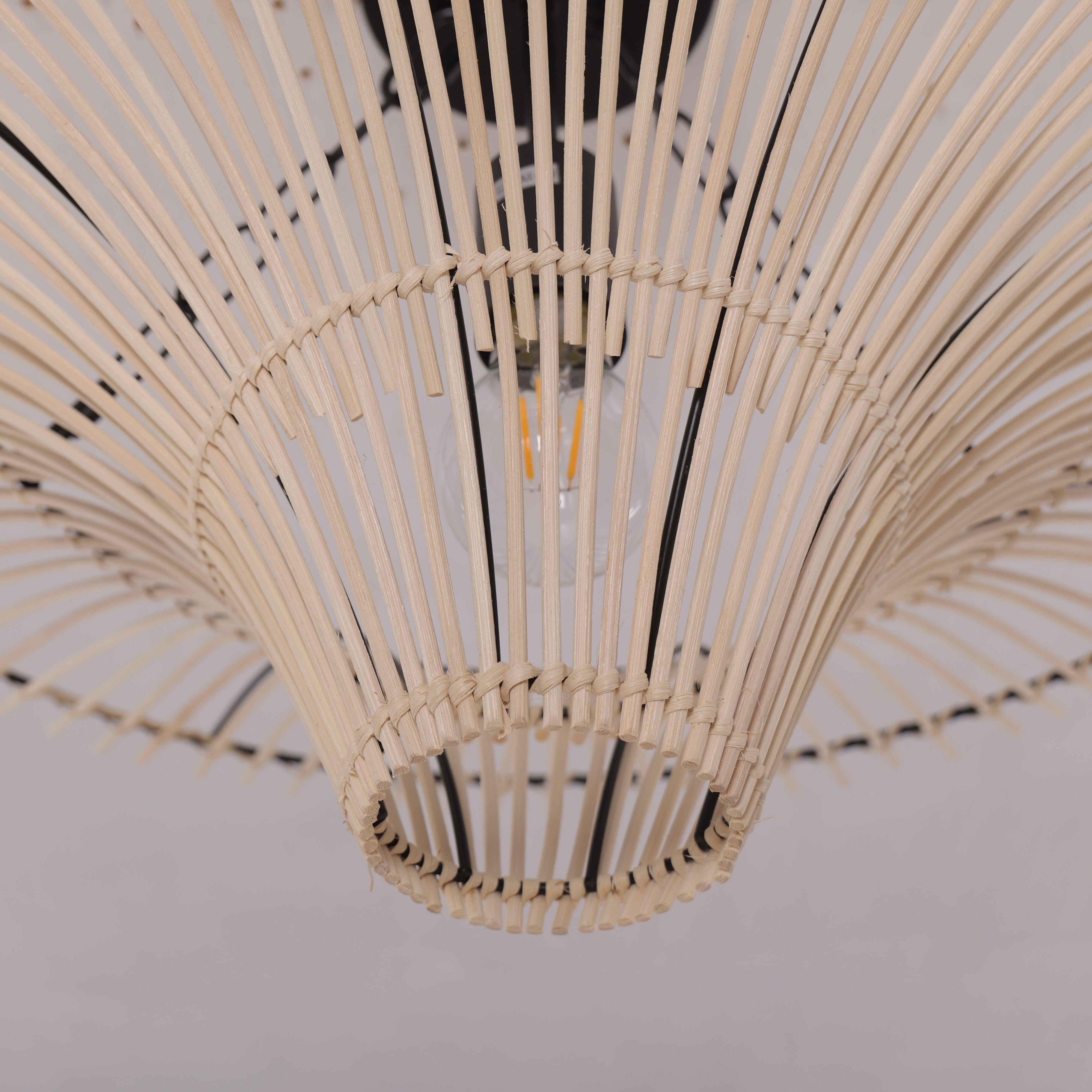Lightsin Flying Saucer-Shaped LED Rattan Pendant Light Lightsin UK 