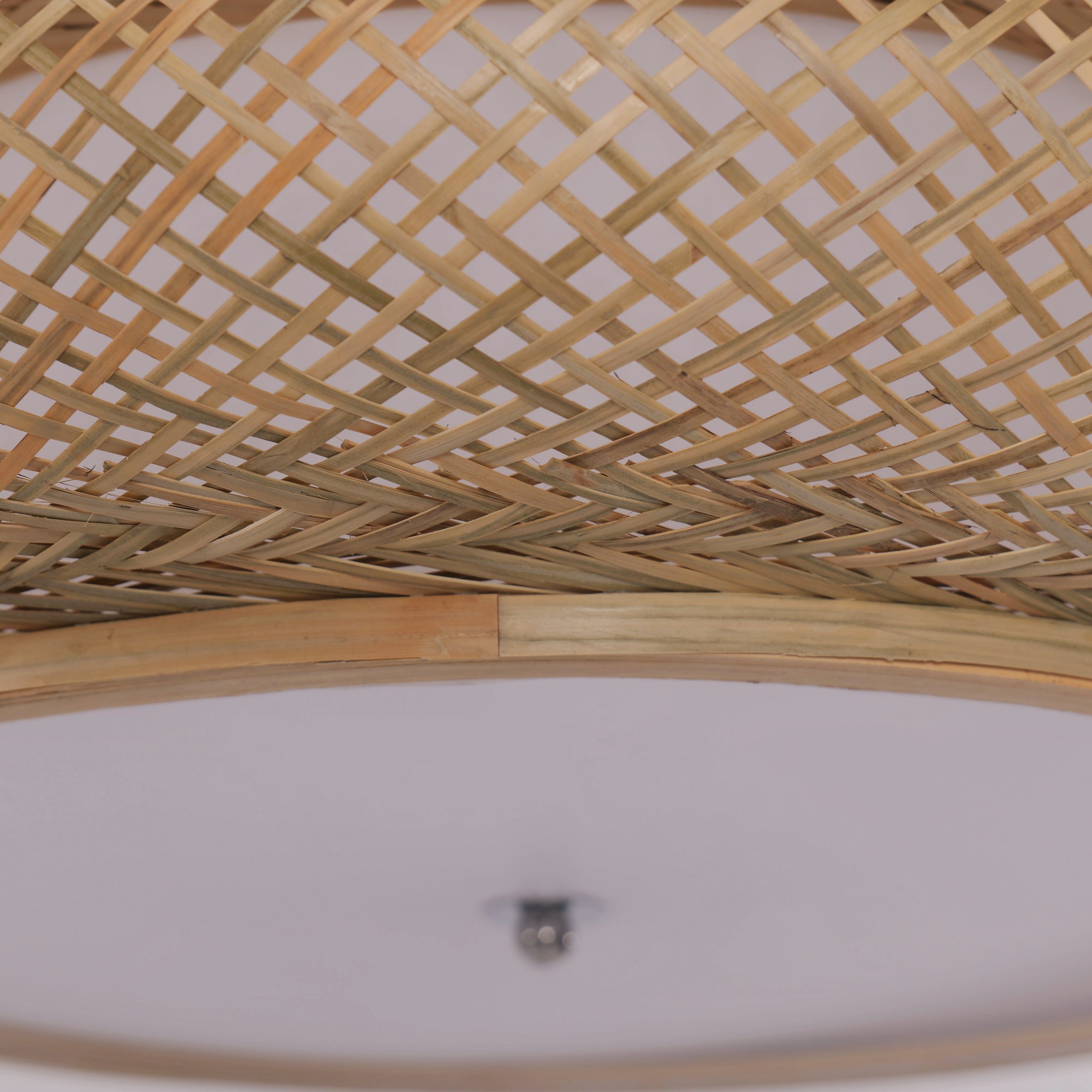 Lightsin Lutta-Handwoven Bamboo Pendant Light for Kitchen Island or Living Room Lightsin UK 