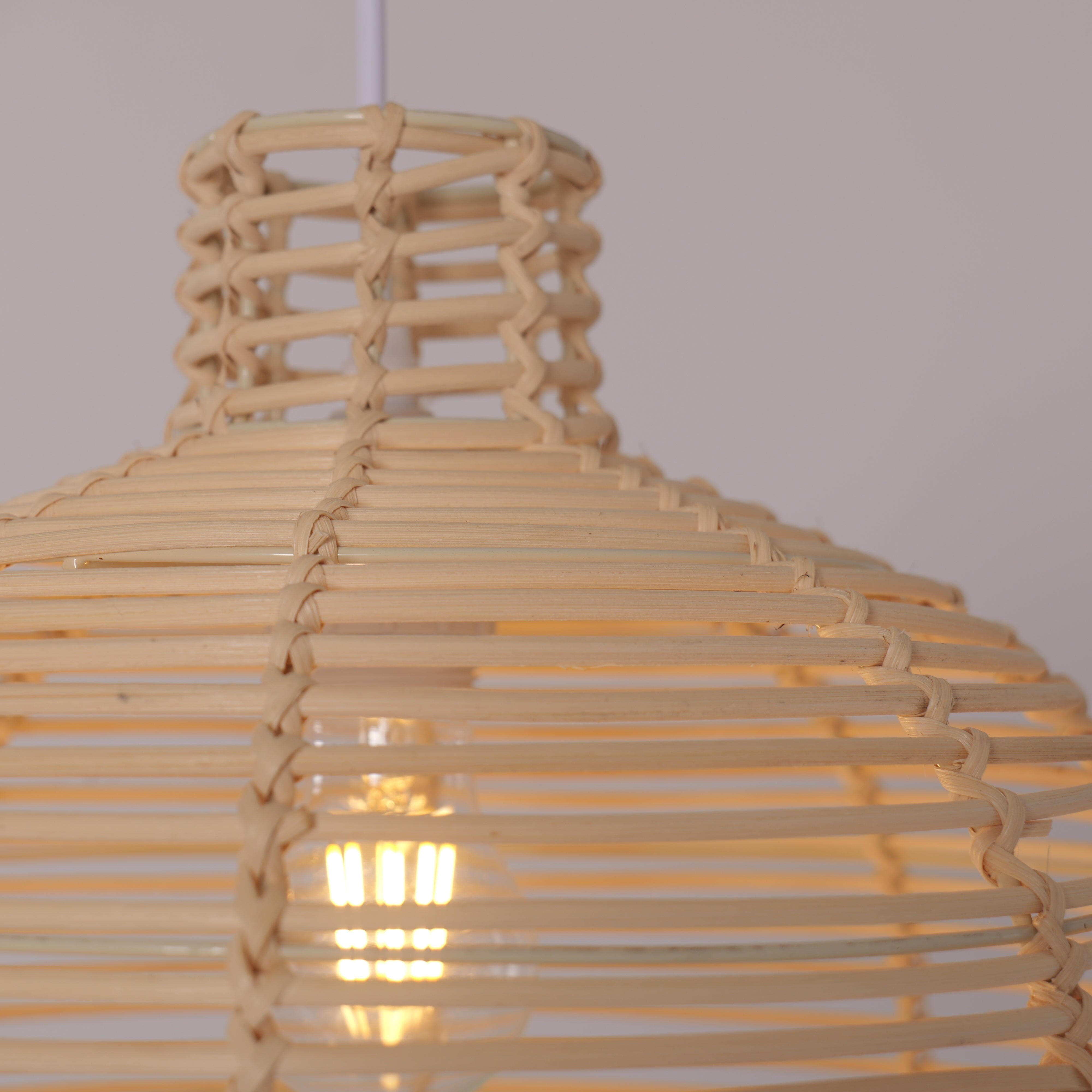 Lightsin Lightweight Open Weave Rattan Ceiling Light Lightsin UK 