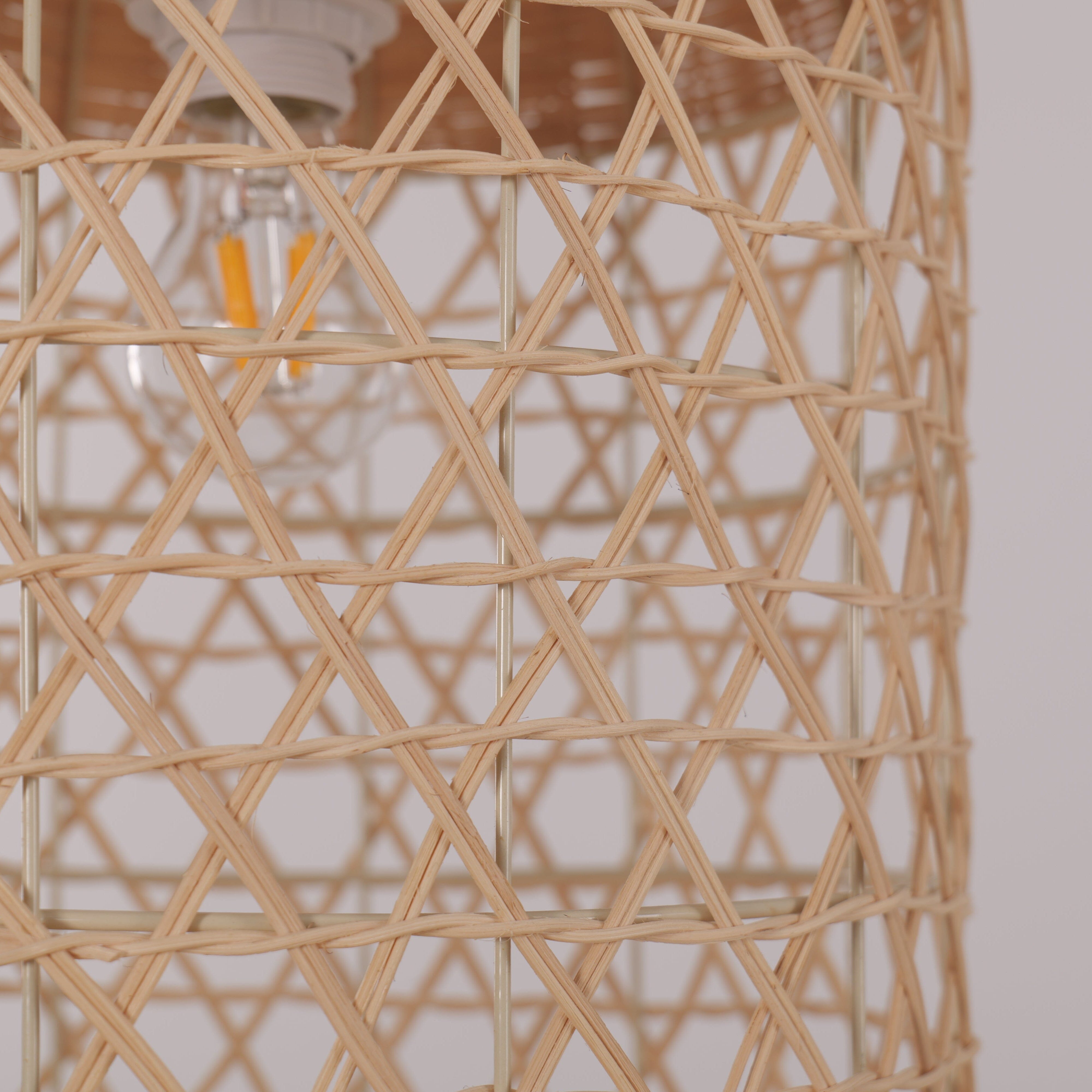 Lightsin Japanese Capsule-Shaped Rattan Pendant Light Lightsin UK 