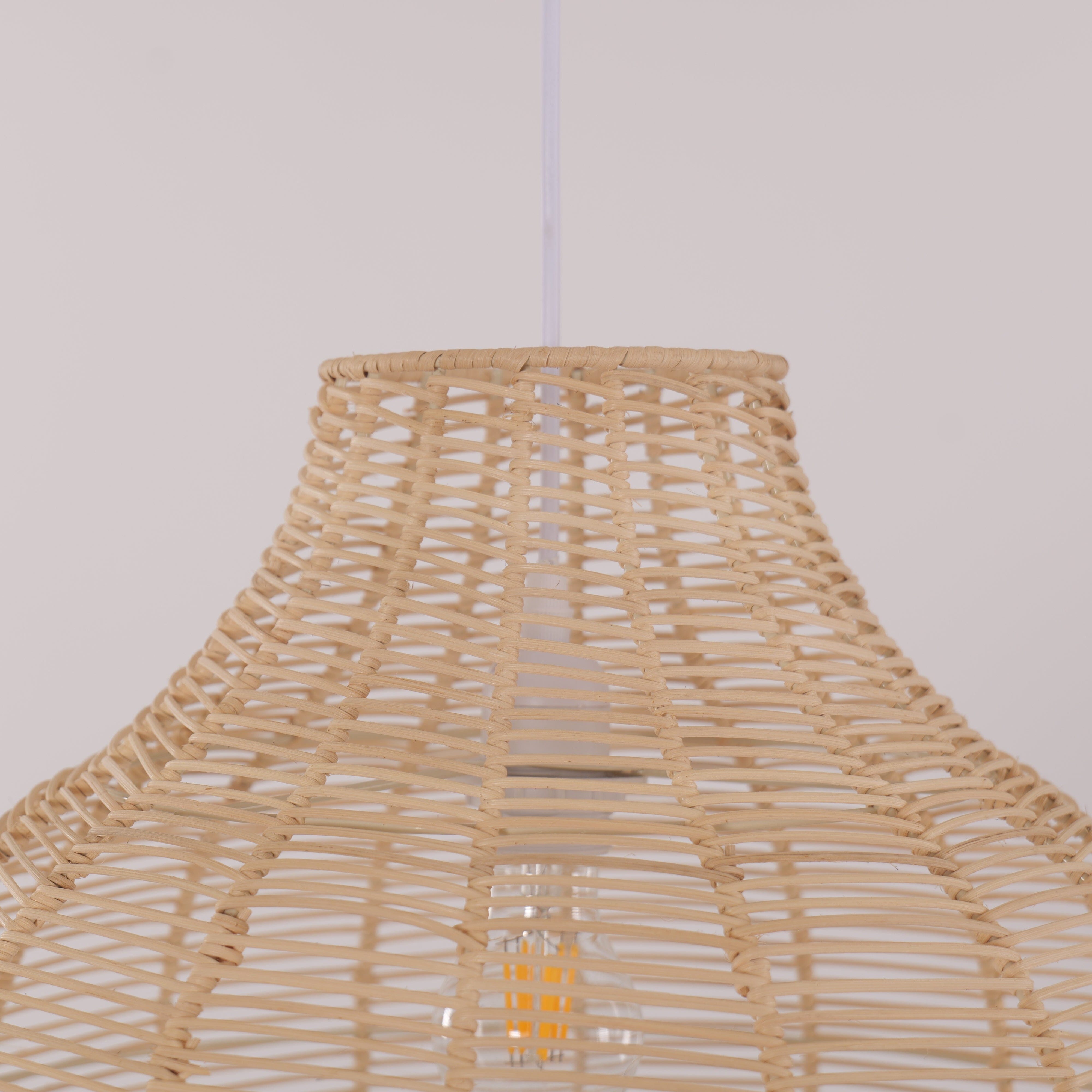 Lightsin Open-Gourd Japanese Rattan Pendant Light Lightsin UK 