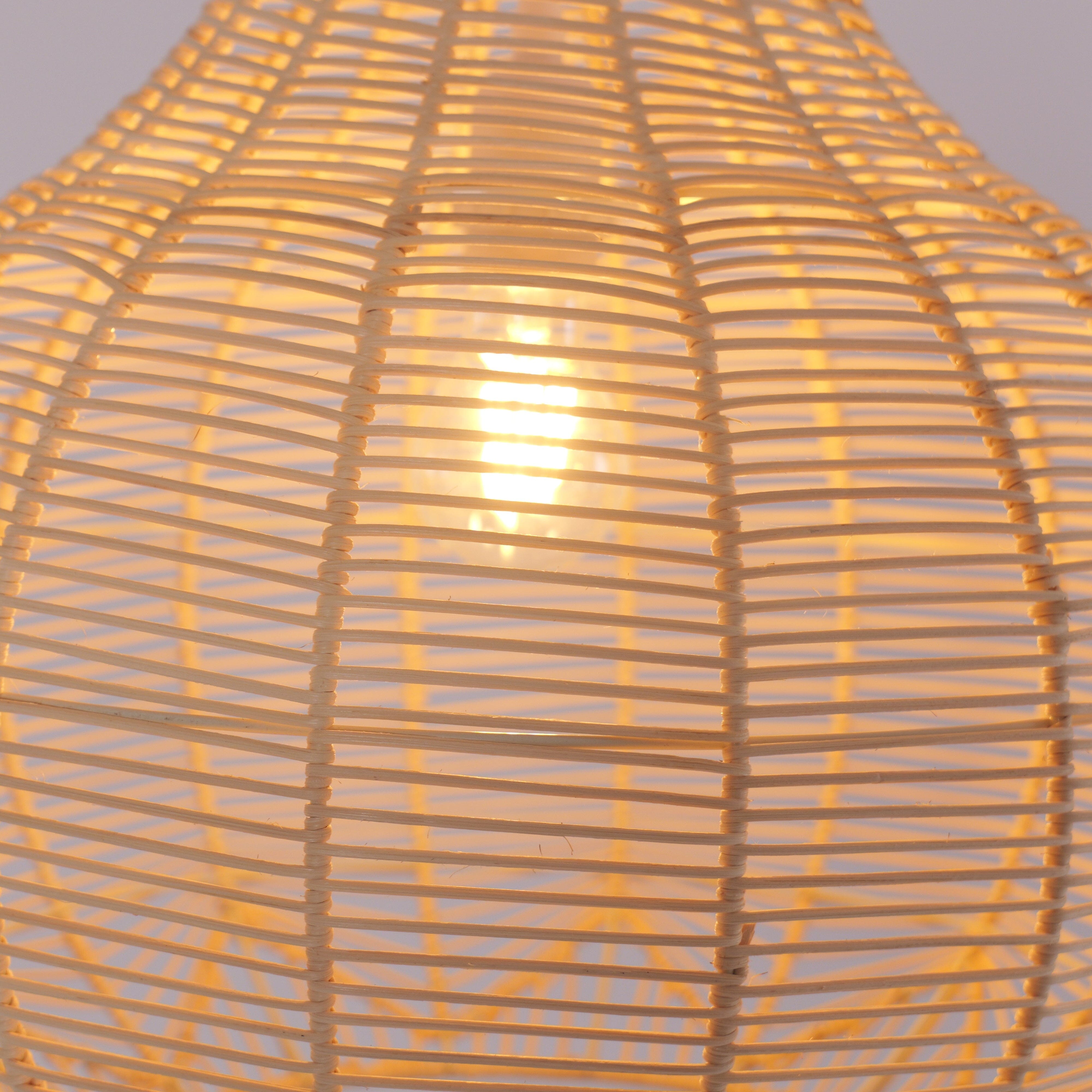 Lightsin Open-Gourd Japanese Rattan Pendant Light Lightsin UK 