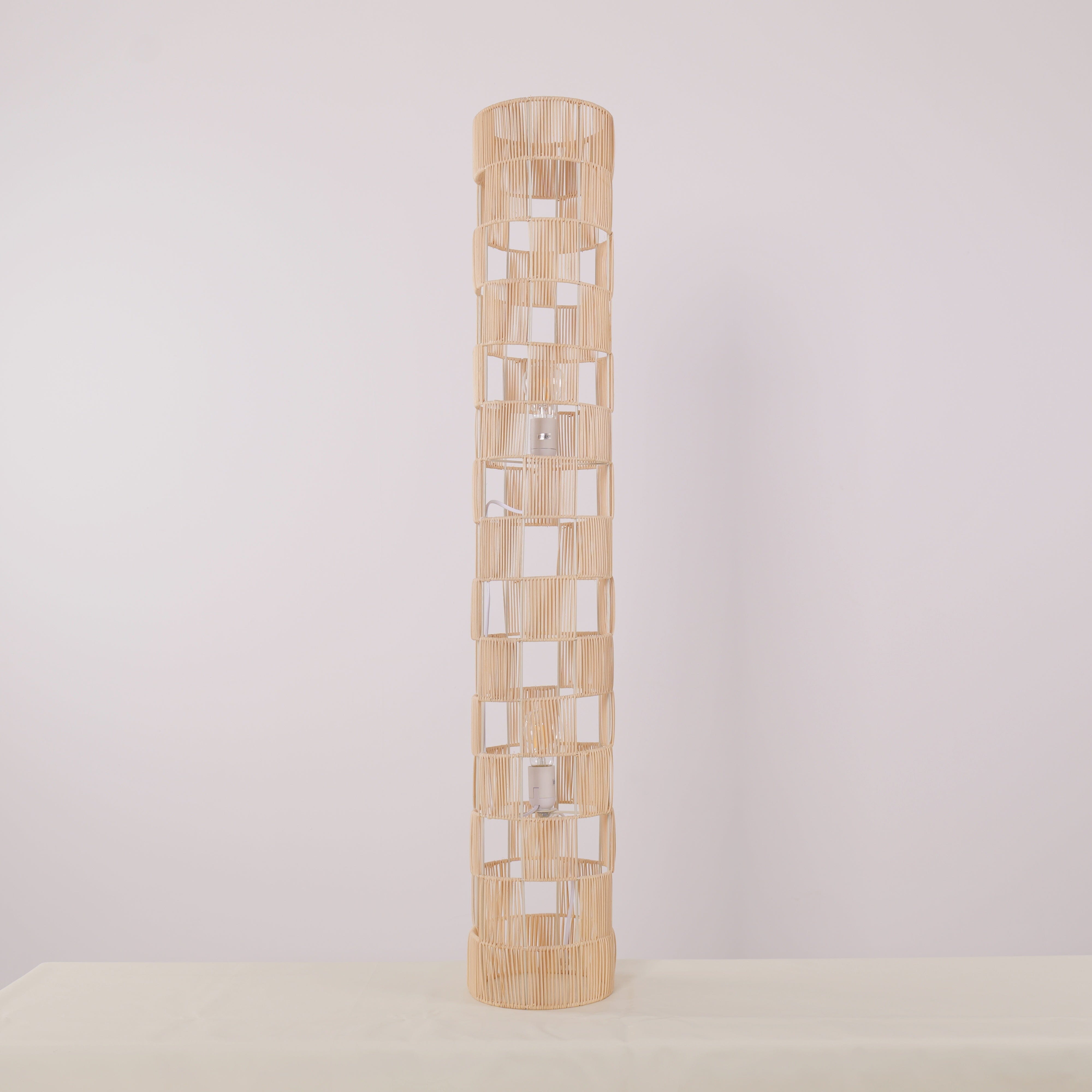 Lightsin Minimalist Square Hollow Rattan Floor Lamp Lightsin UK 