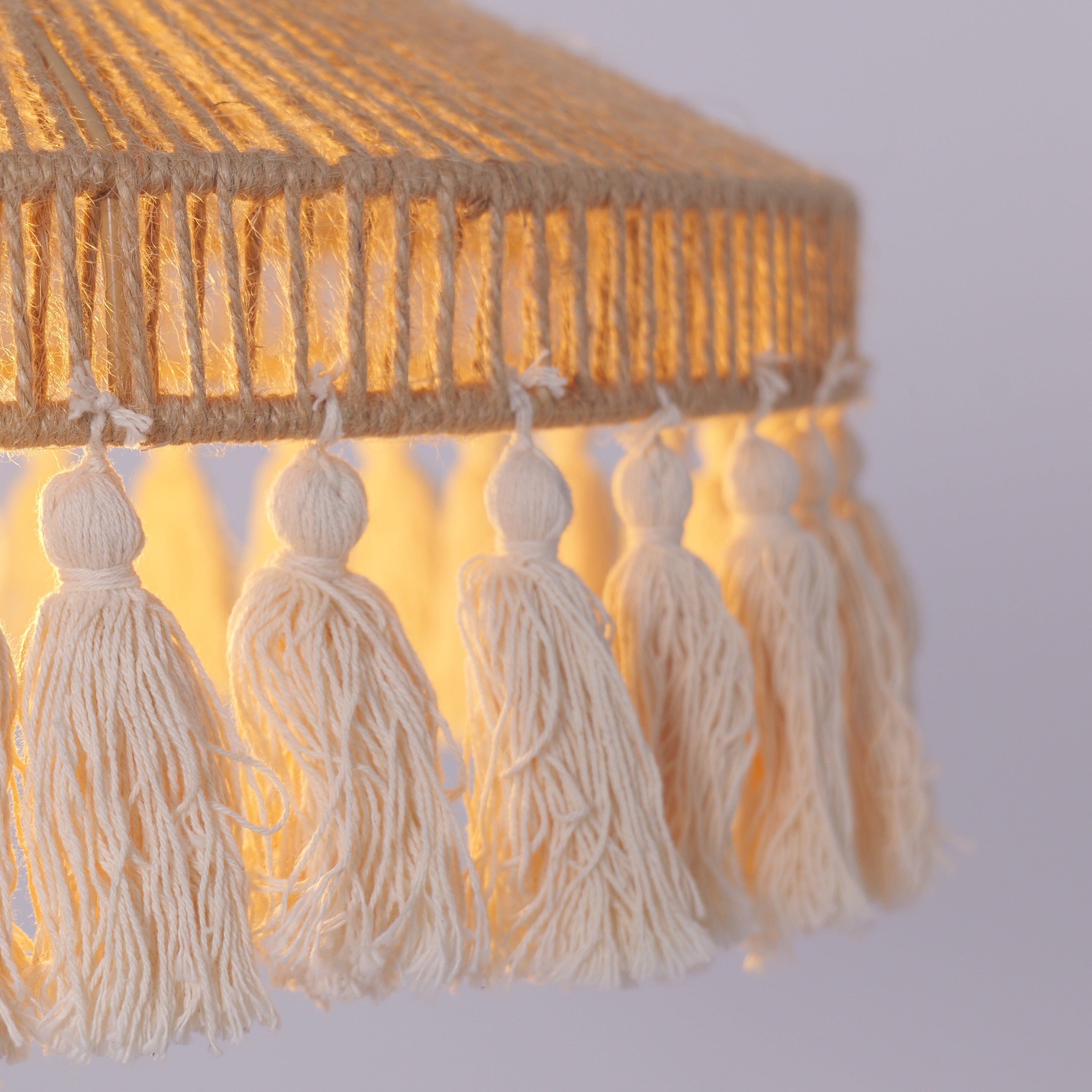 Lightsin Bohemian Style Handcrafted Woven Hemp Rope Hanging Pendant Lights Lightsin UK 